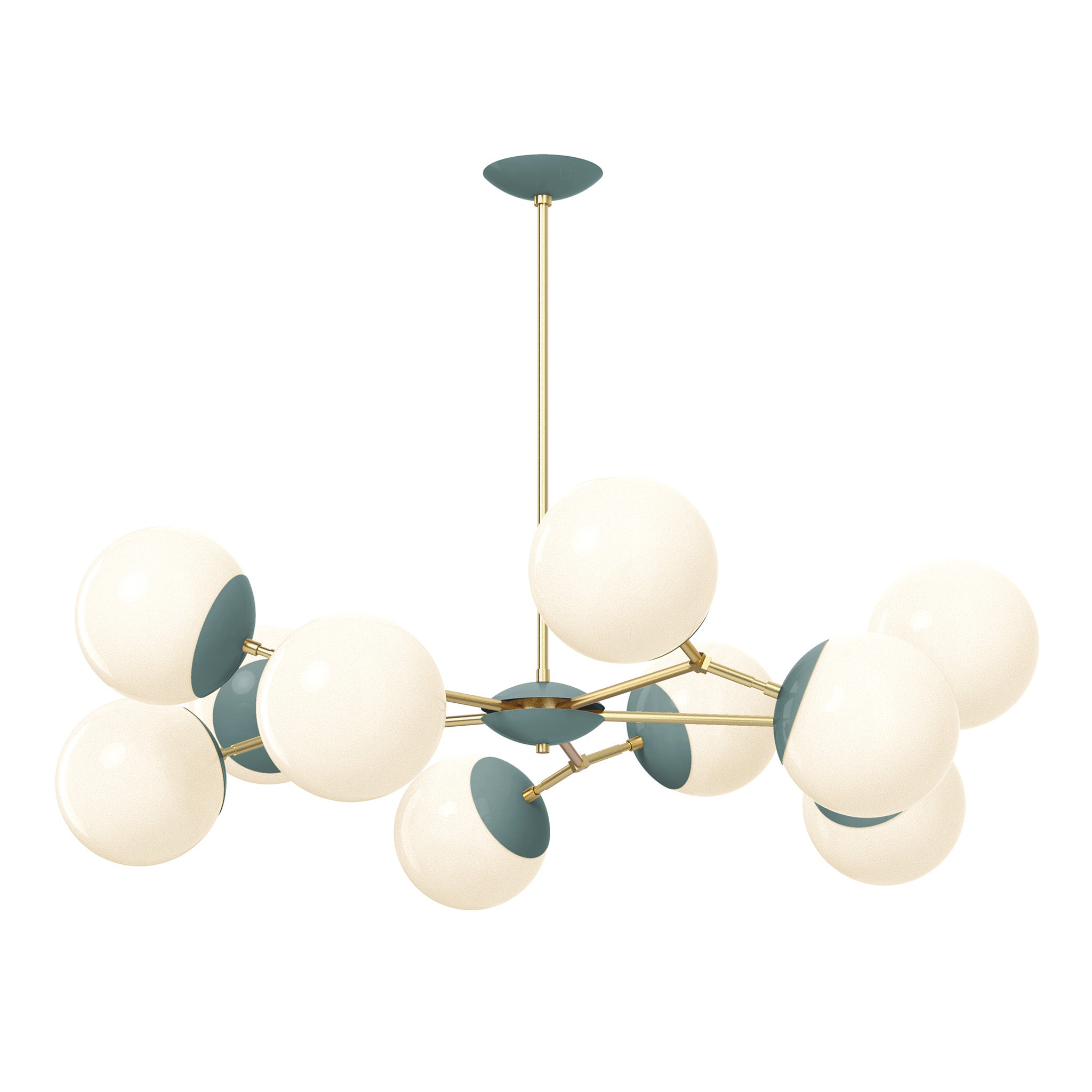 brass lagoon color crown chandelier 46" dutton brown lighting