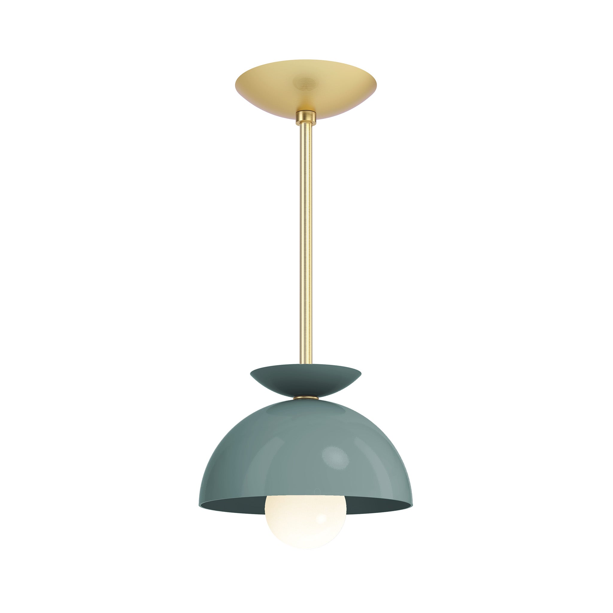 brass lagoon color echo pendant 8" dutton brown lighting