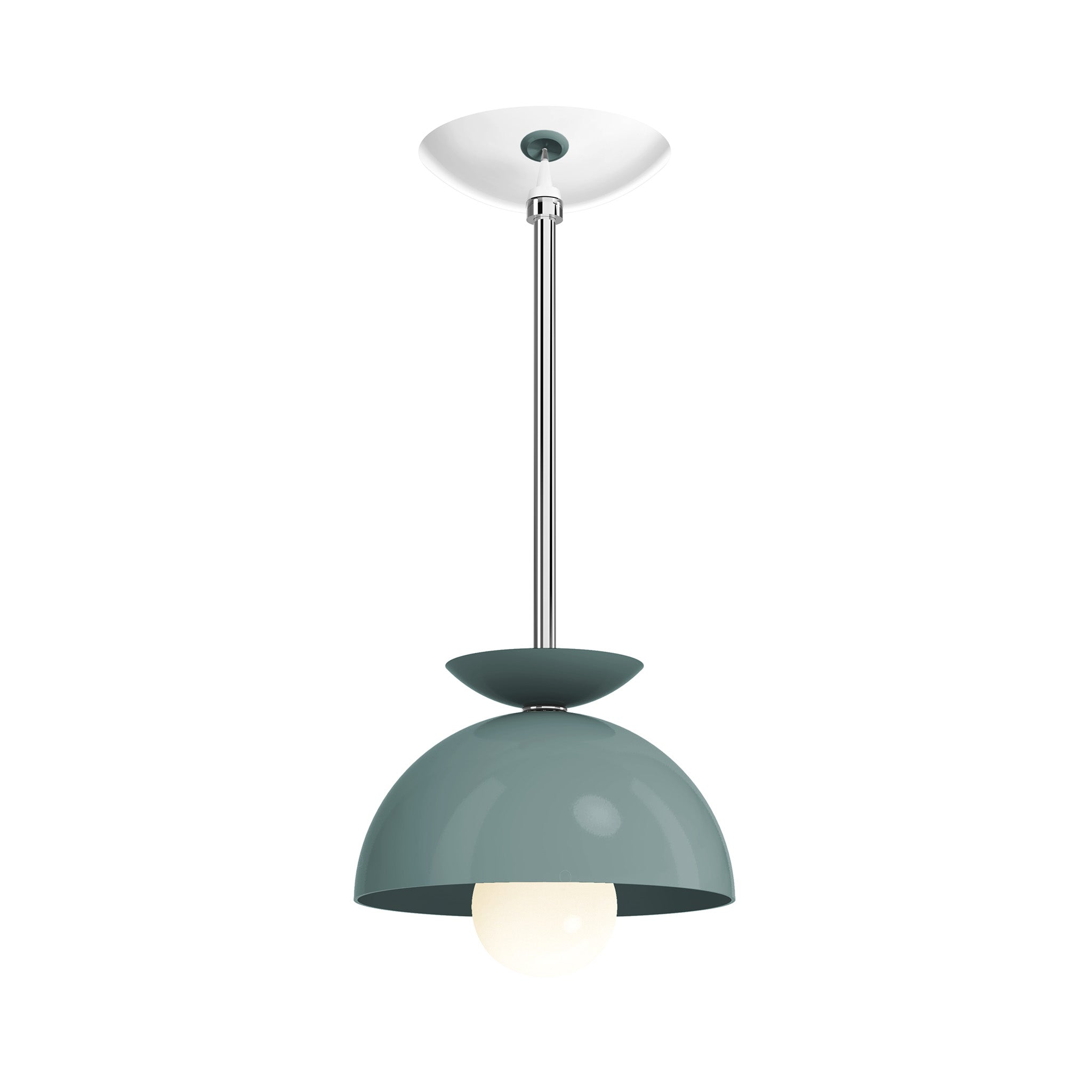 nickel lagoon color echo pendant 8" dutton brown lighting