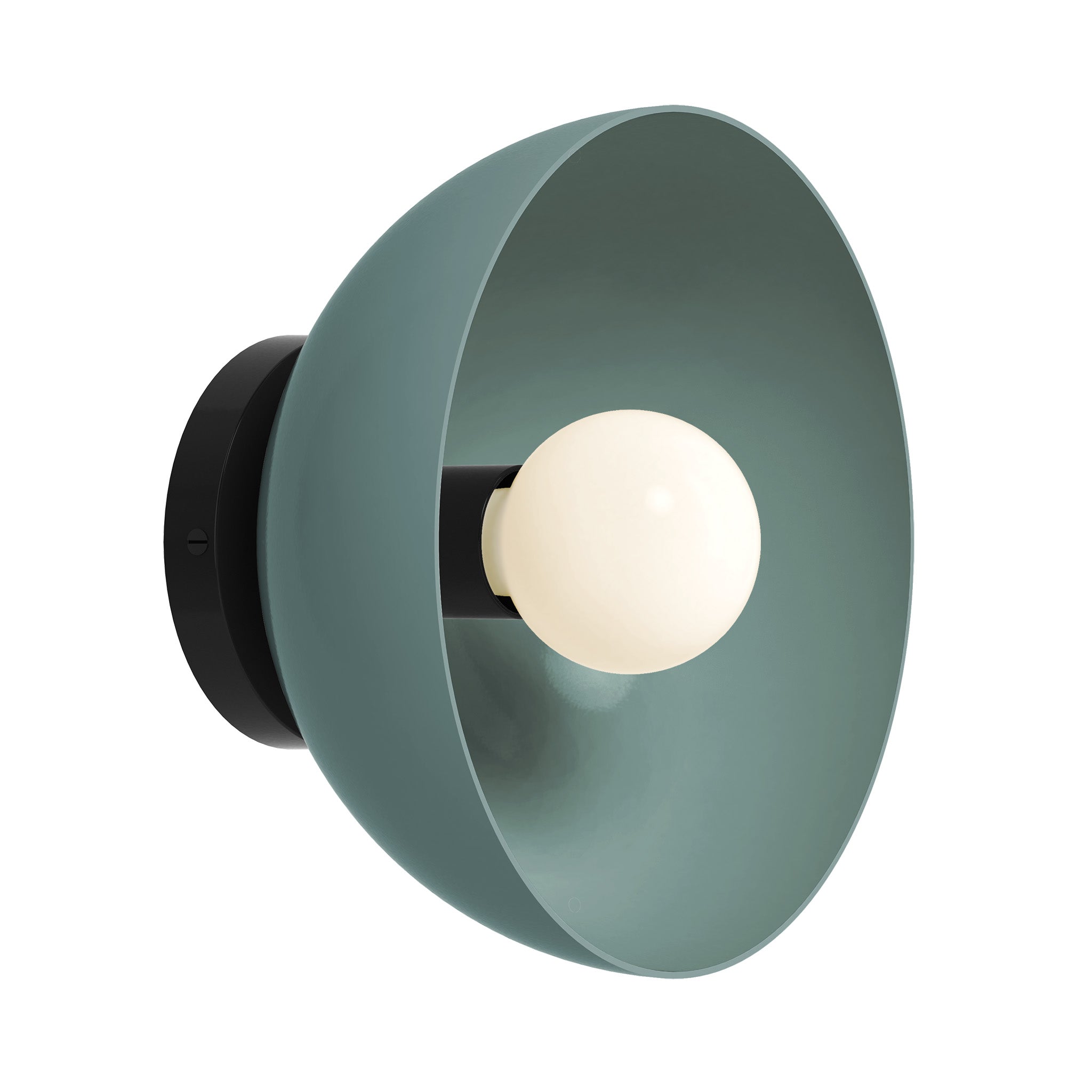Black and lagoon color hemi dome sconce 10" Dutton Brown lighting
