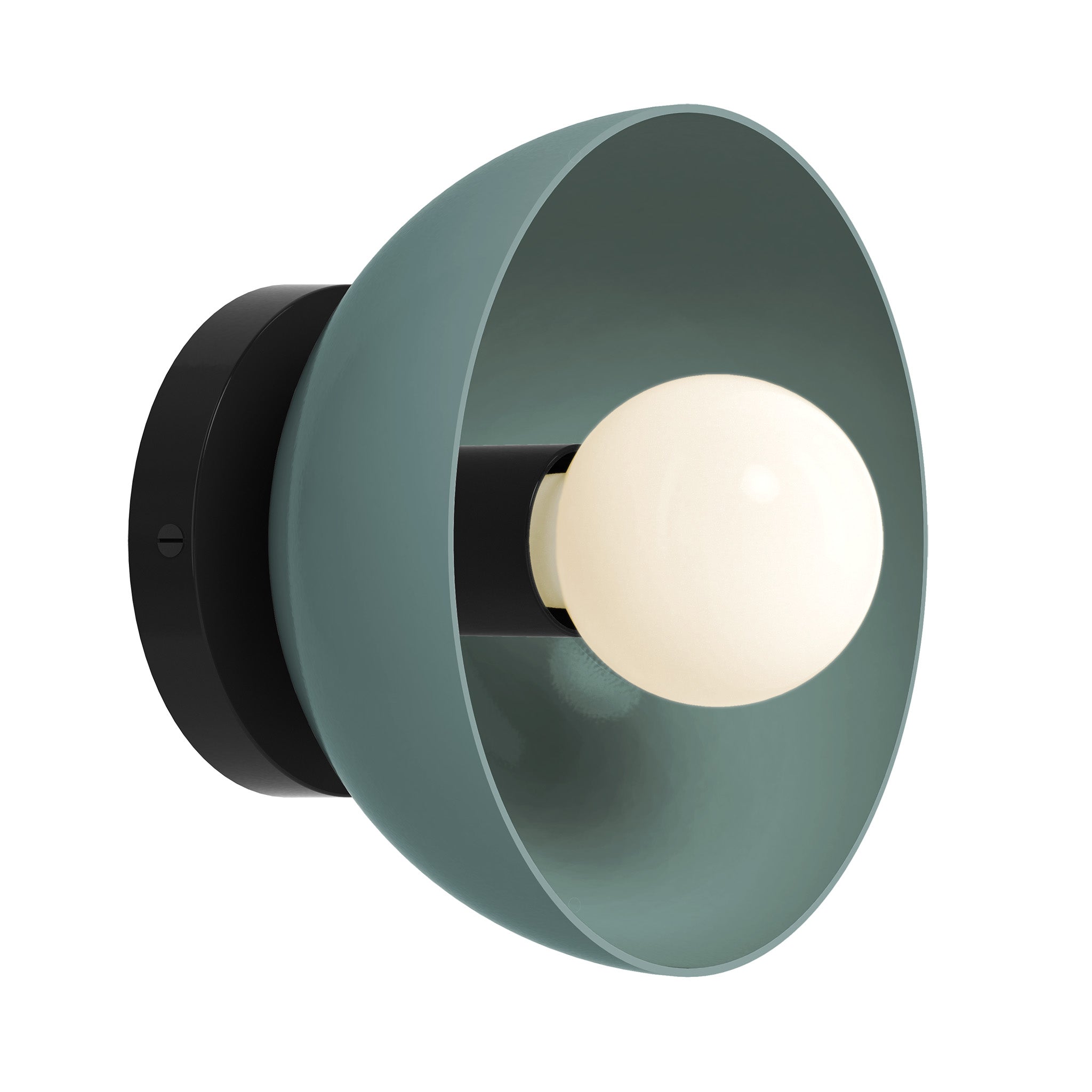 Black and lagoon color Hemi sconce 8" Dutton Brown lighting