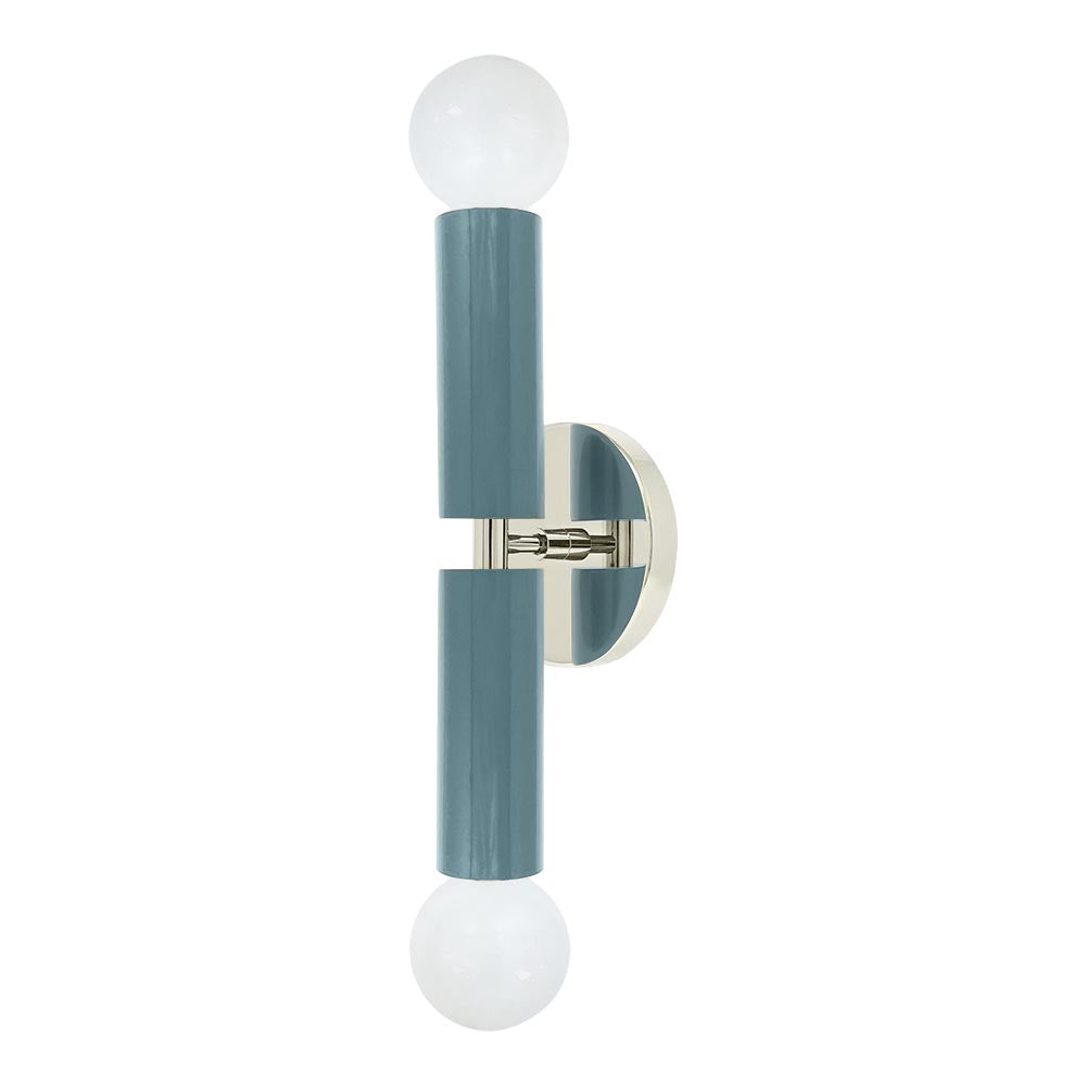 nickel and lagoon color Monarch sconce Dutton Brown lighting