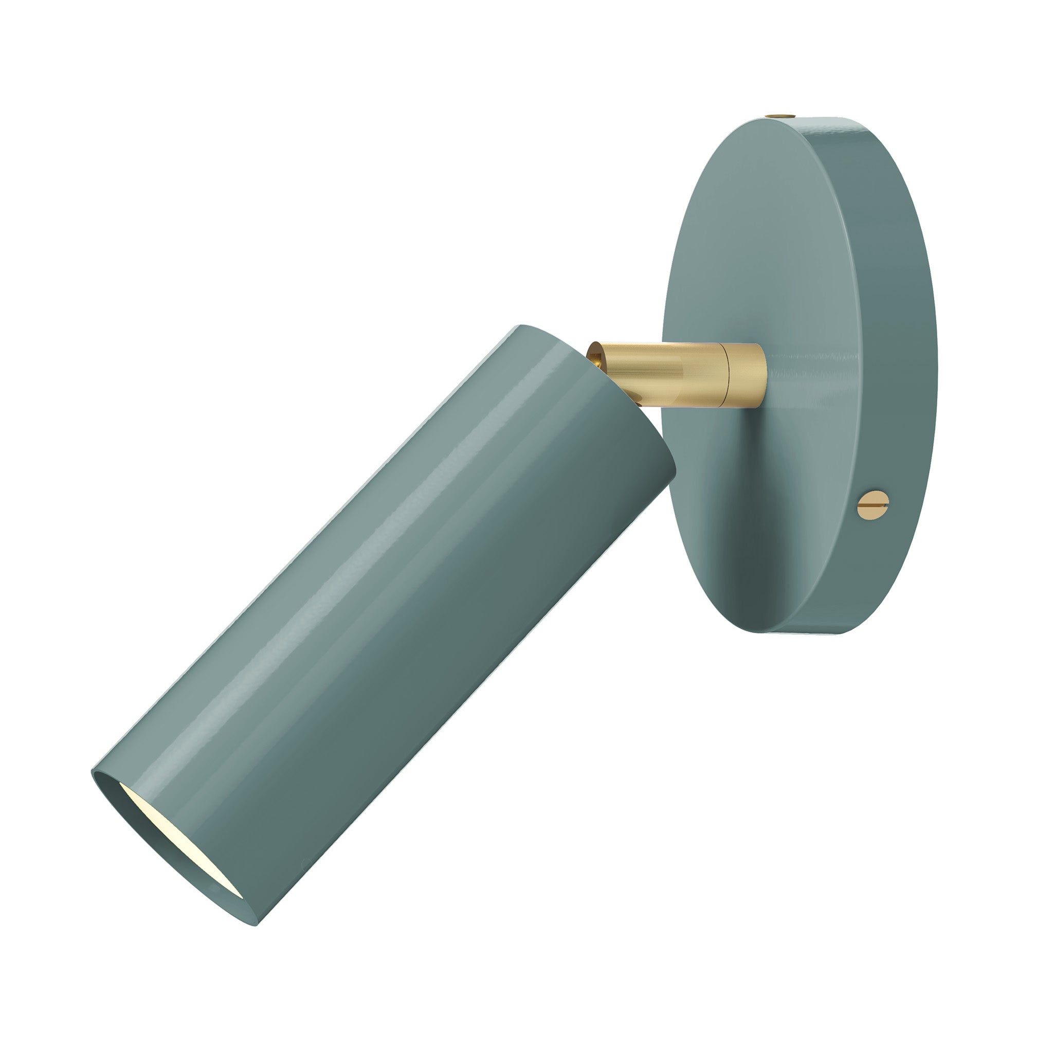 brass and lagoon color Reader sconce no arm Dutton Brown lighting