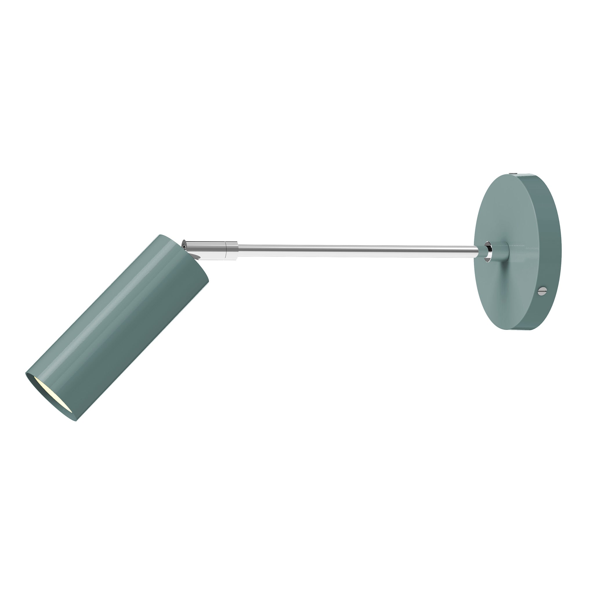 nickel lagoon color reader sconce - 10" arm dutton brown lighting