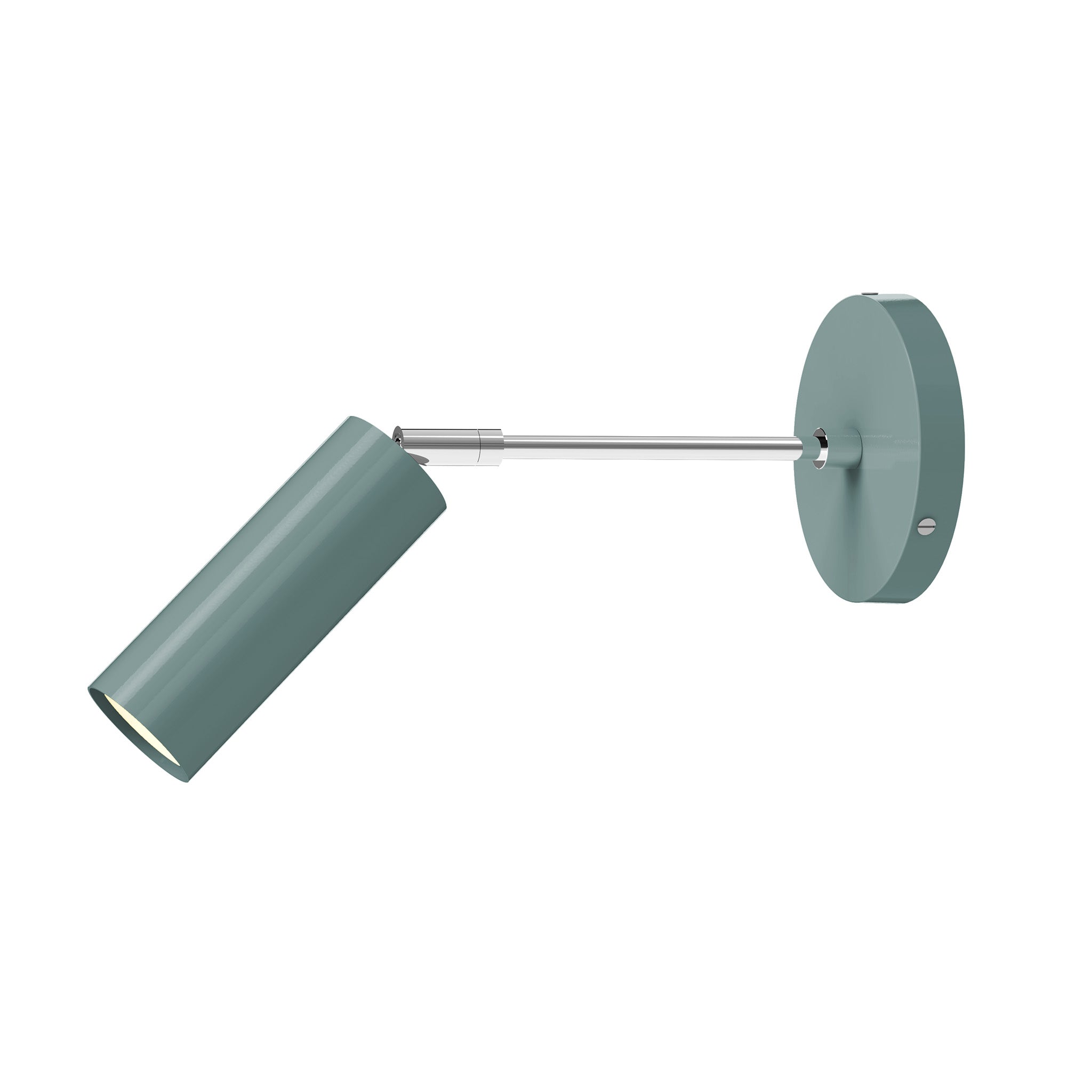 nickel lagoon color reader sconce - 6" arm dutton brown lighting