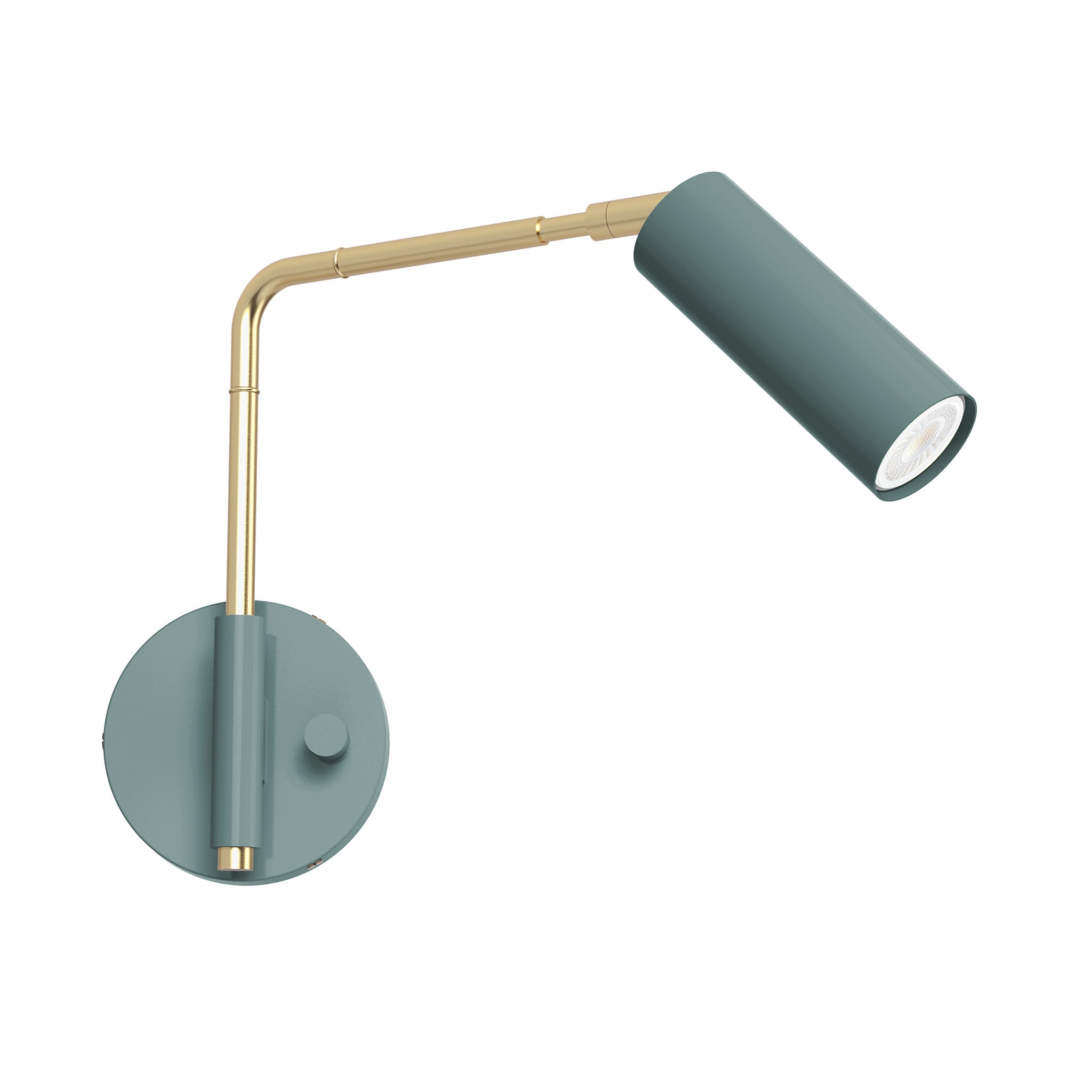 brass lagoon color reader swing arm sconce - 9" arm dutton brown lighting