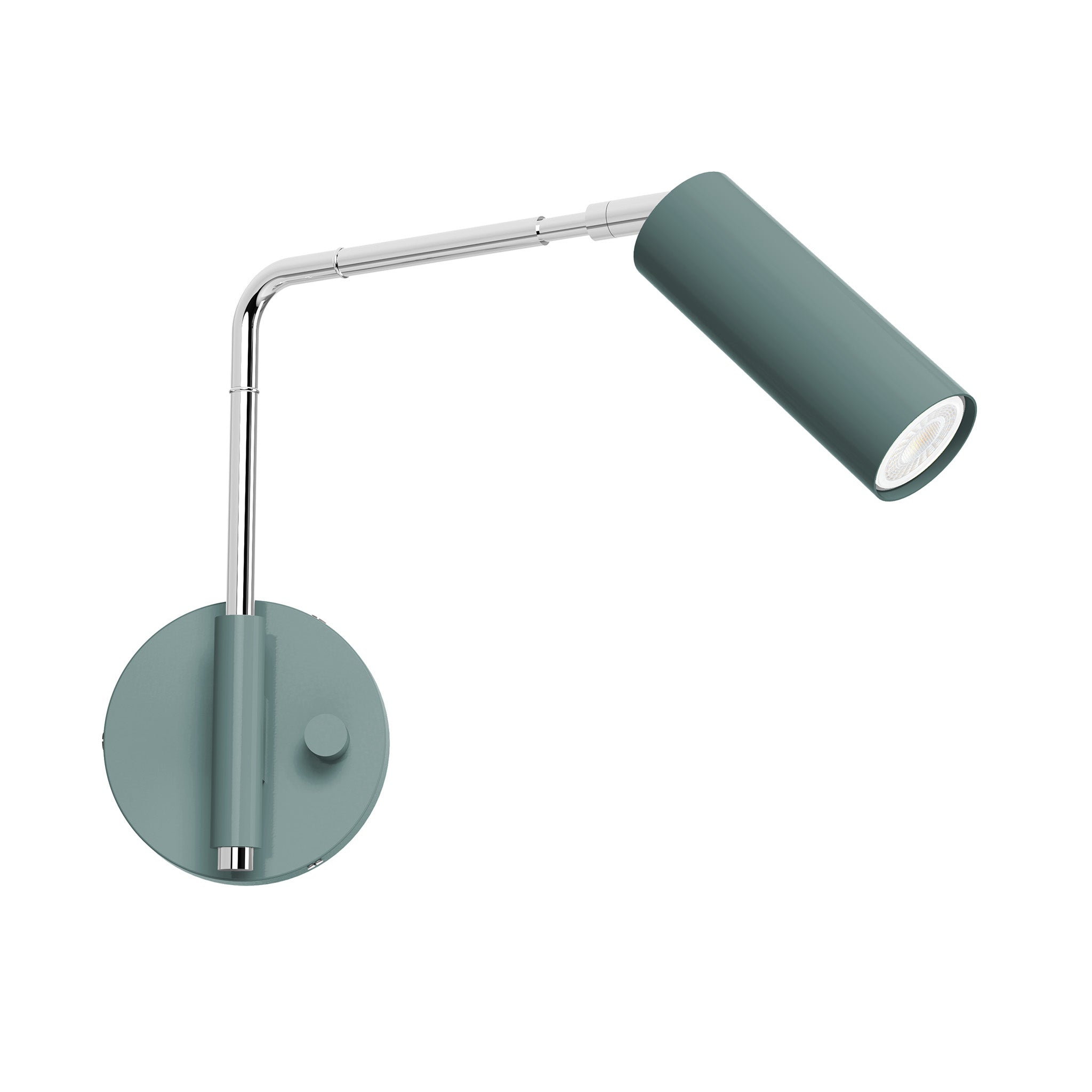 nickel lagoon color reader swing arm sconce - 9" arm dutton brown lighting