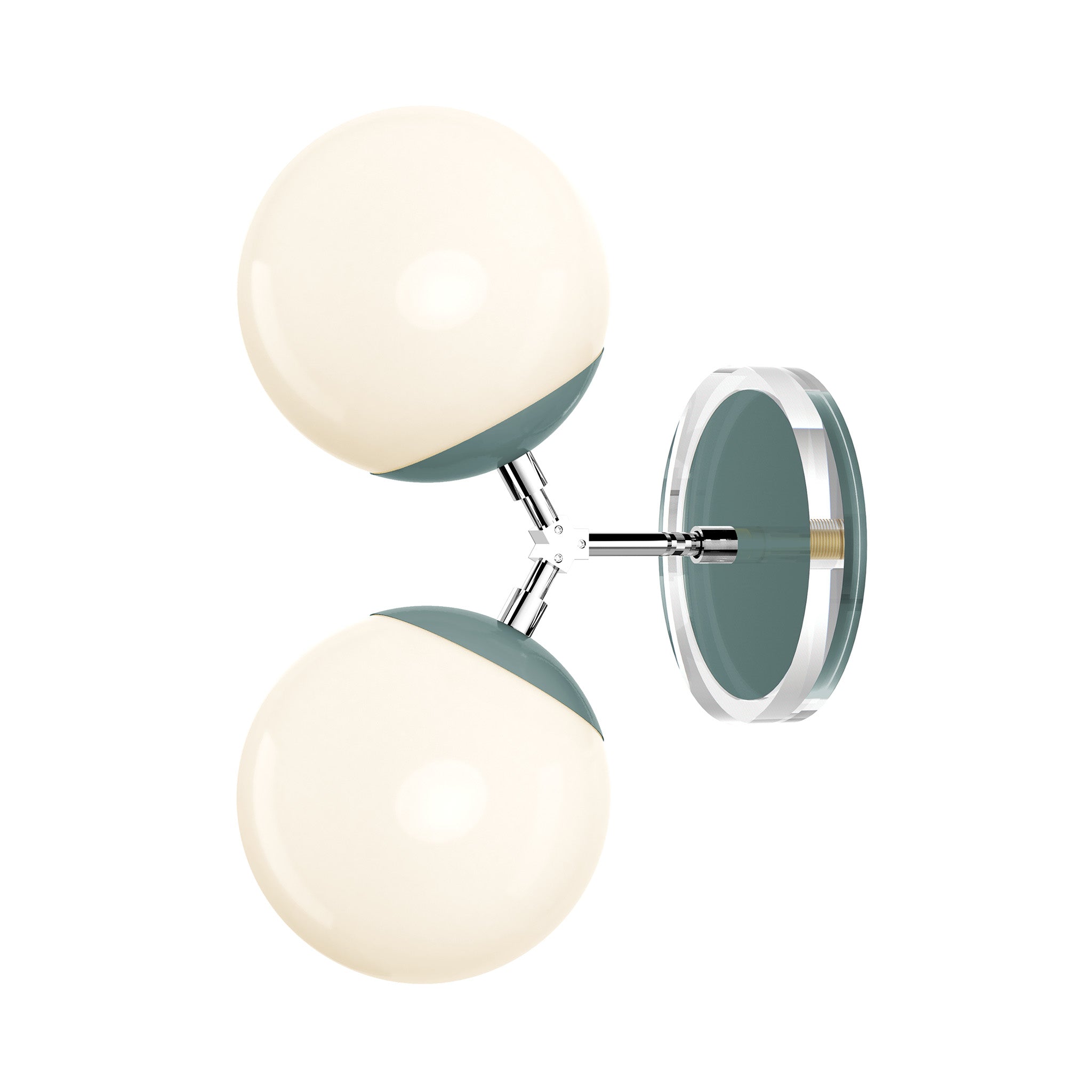 nickel lagoon color visage sconce 6" dutton brown lighting