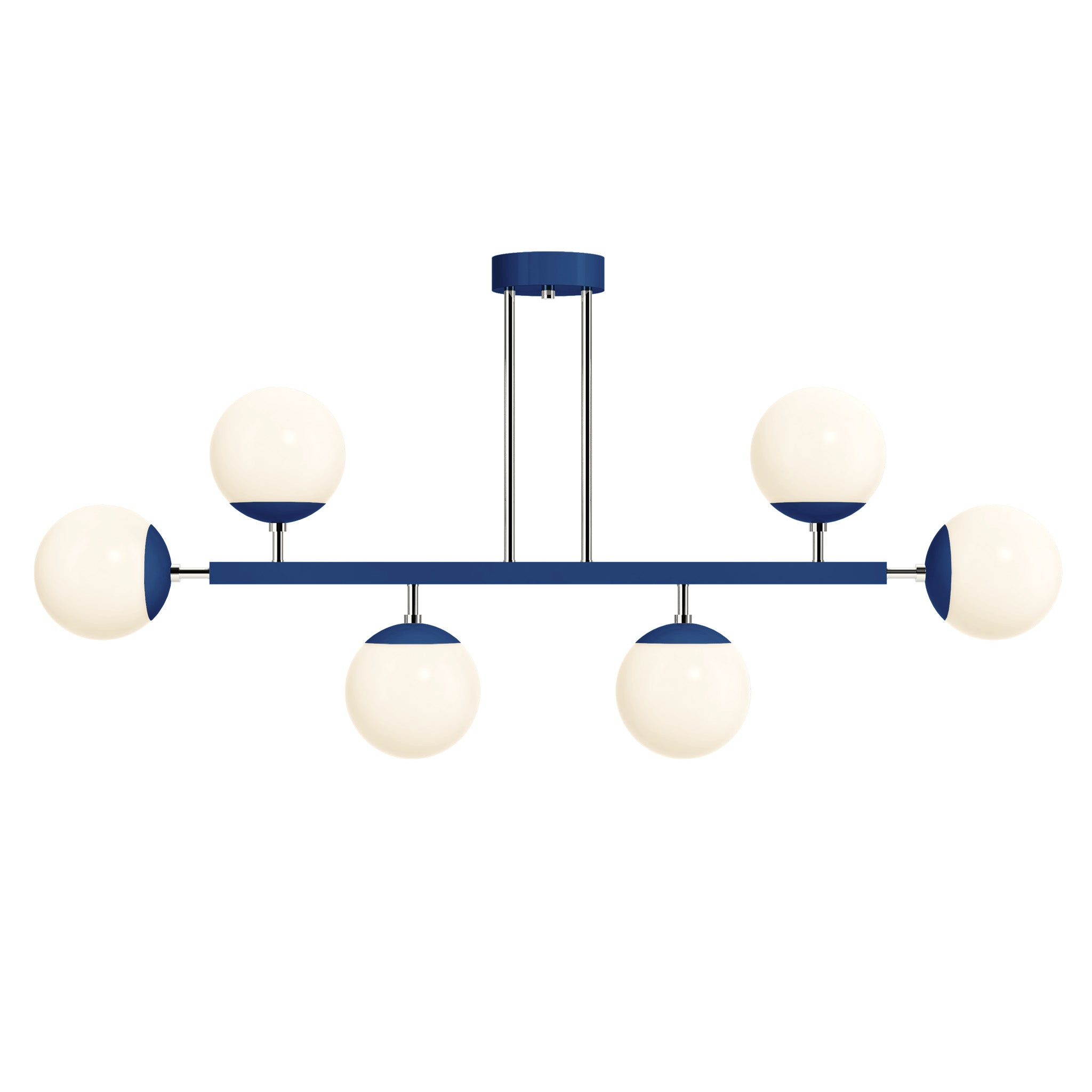 nickel and cobalt Color Axia Globe Chandelier 46" Dutton Brown lighting