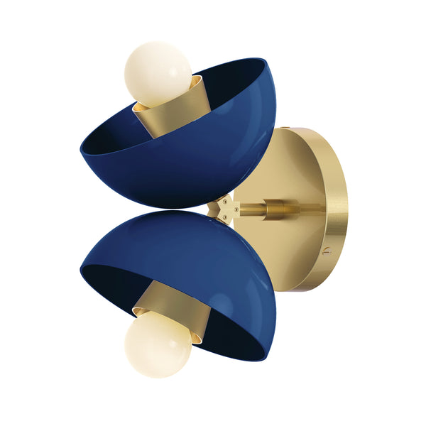 Brass and cobalt color Beso sconce Dutton Brown lighting