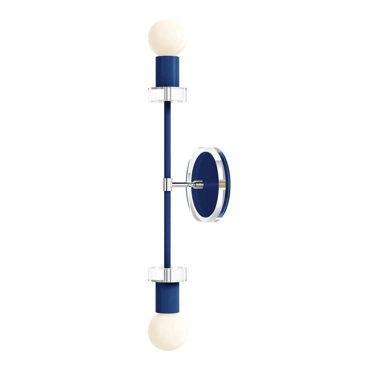 Nickel and Cobalt Bianca Acrylic Wall Sconce 20" Dutton Brown Lighting