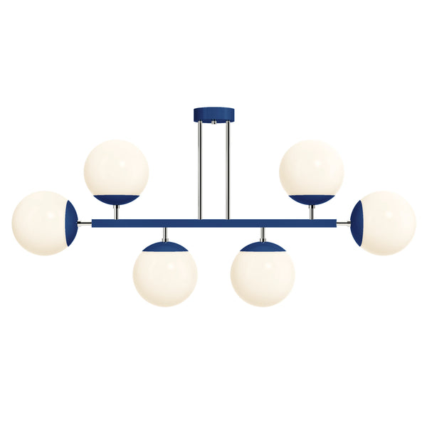 nickel and cobalt blue Color Big Axia Globe Chandelier 50" Dutton Brown lighting
