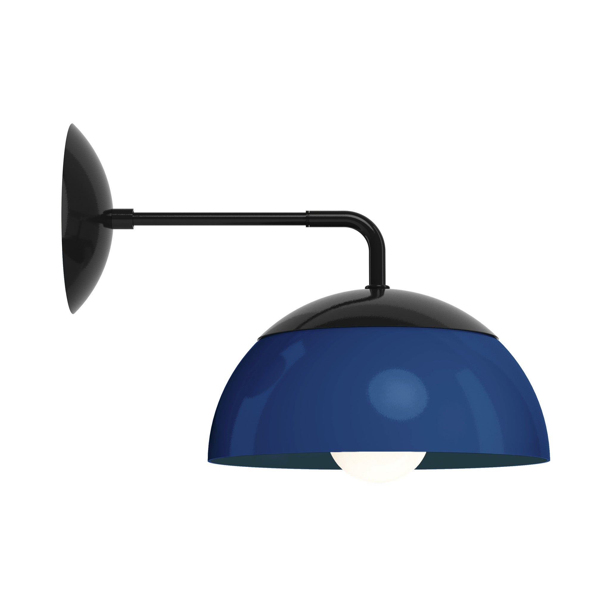 black cobalt color cadbury sconce 10" dutton brown lighting