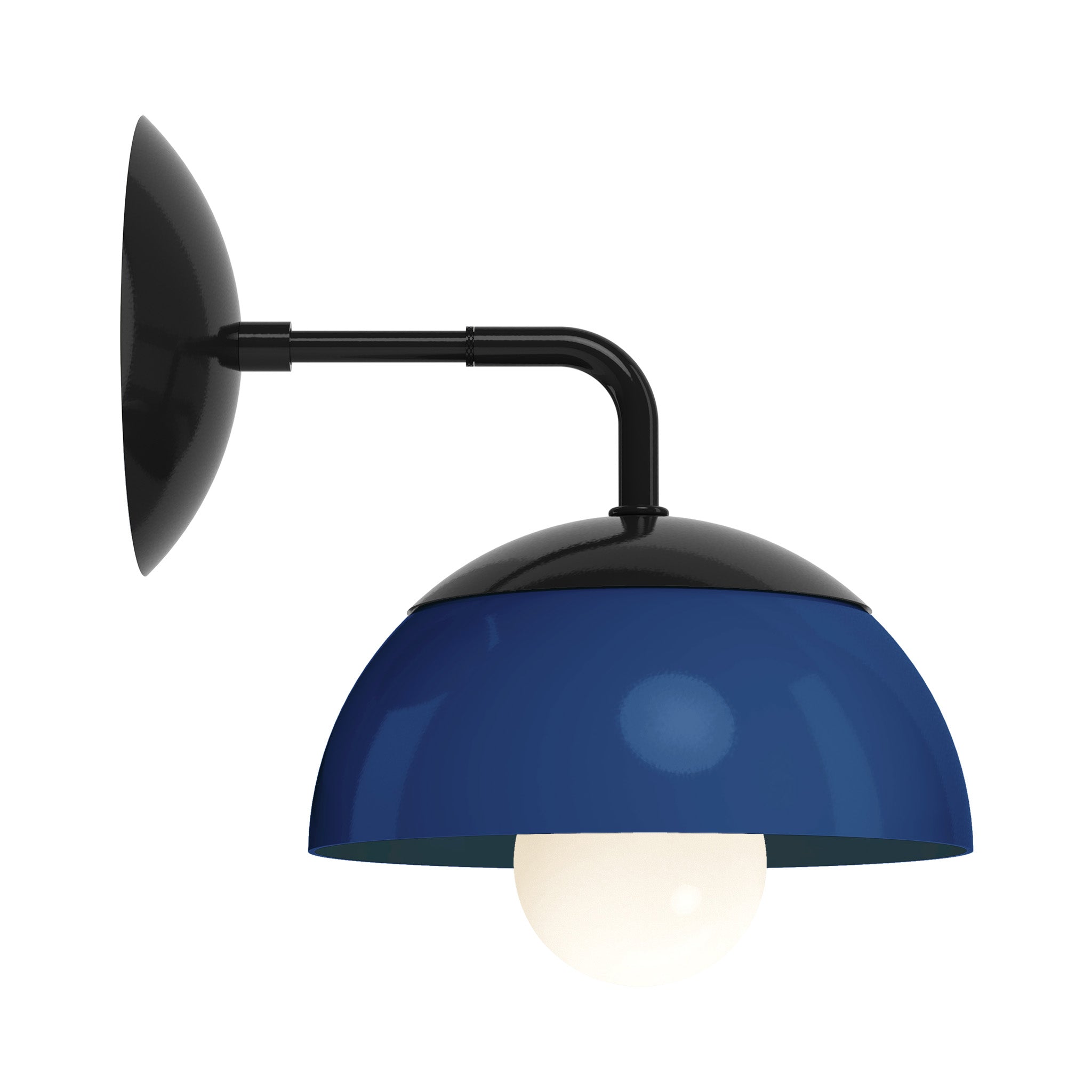 black cobalt color cadbury sconce 8" dutton brown lighting