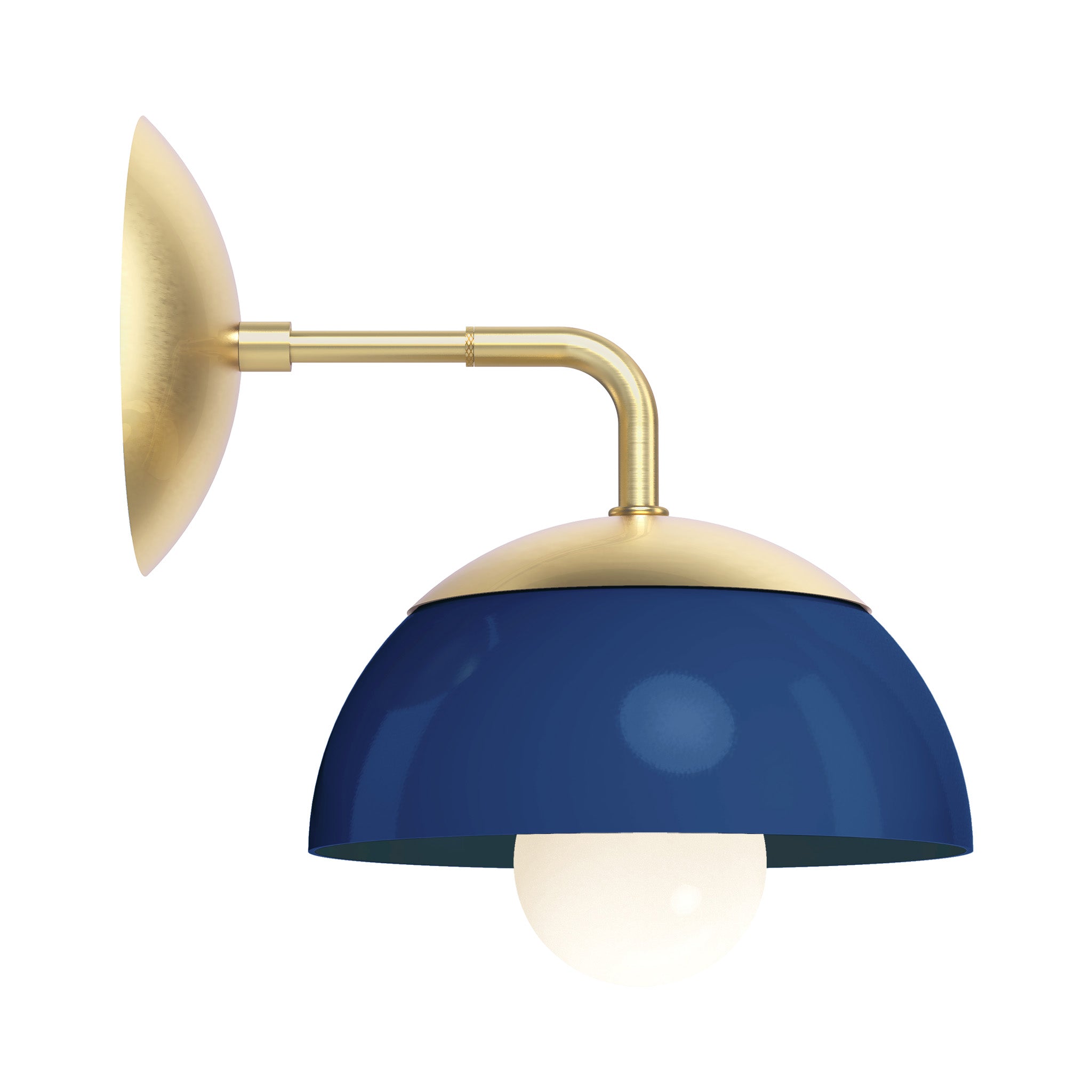 brass cobalt color cadbury sconce 8" dutton brown lighting