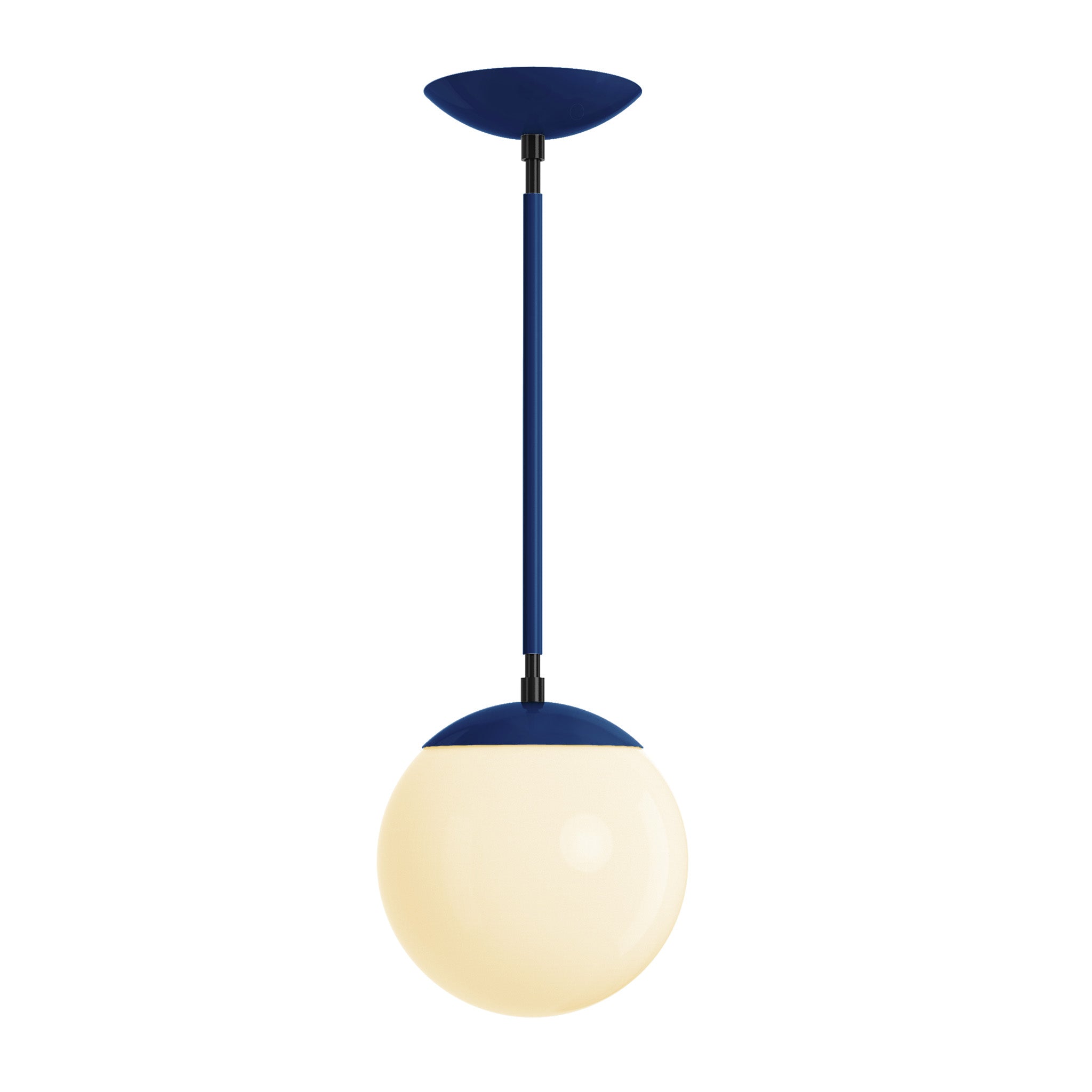Black and cobalt cap globe pendant 8" dutton brown lighting