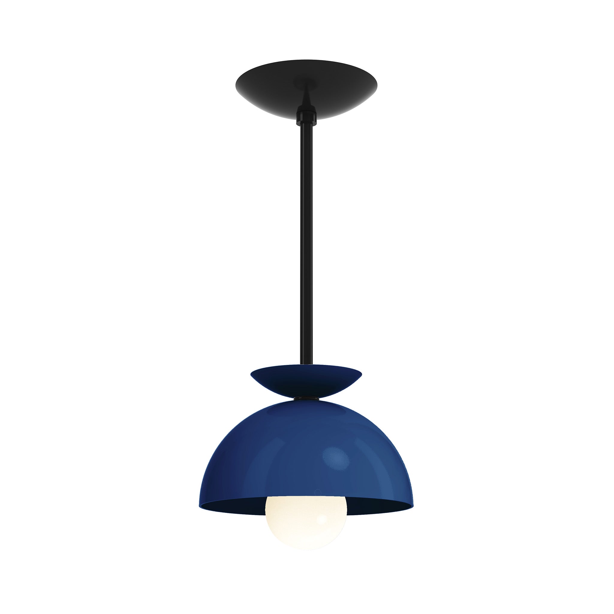 black cobalt color echo pendant 8" dutton brown lighting