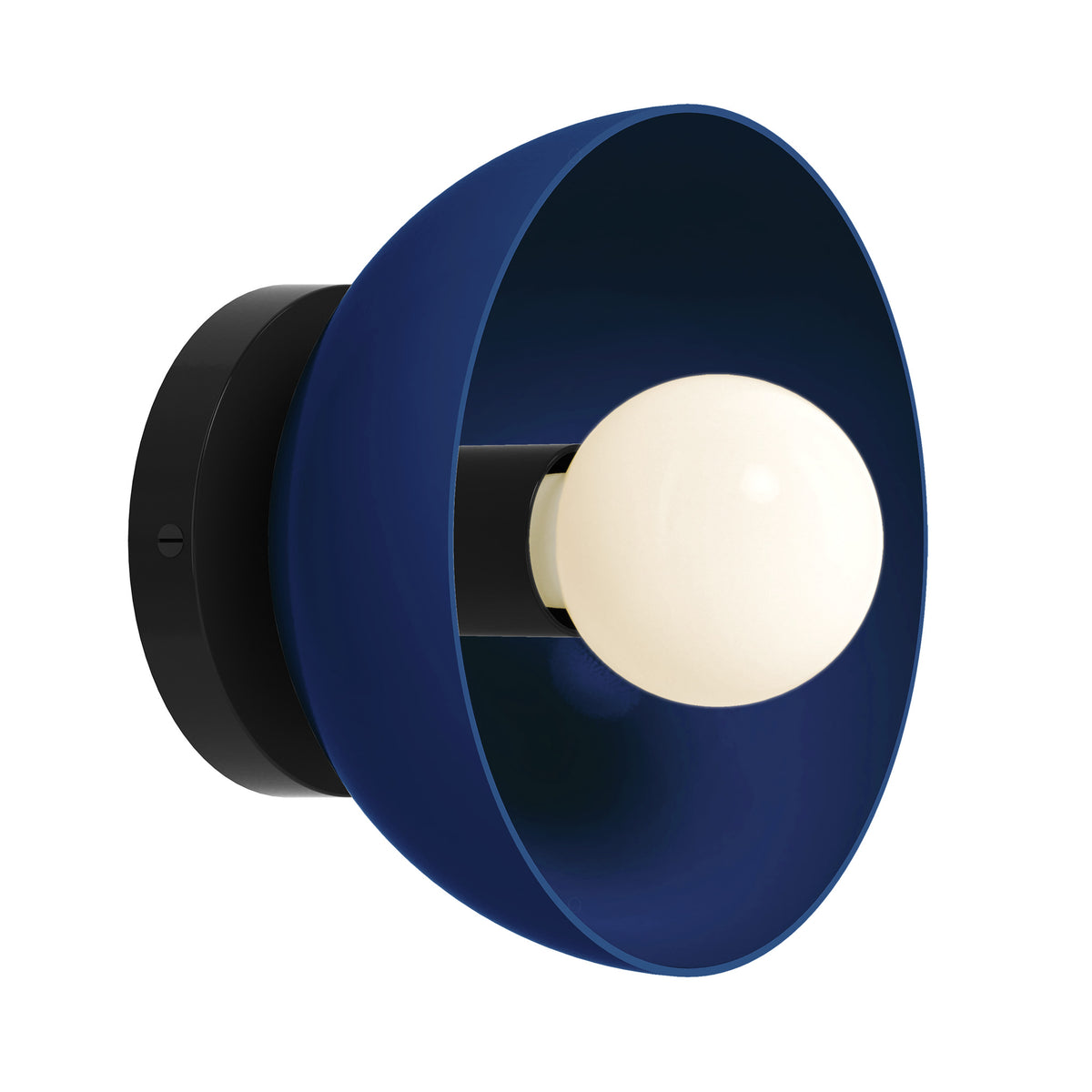 Black and cobalt color Hemi sconce 8" Dutton Brown lighting