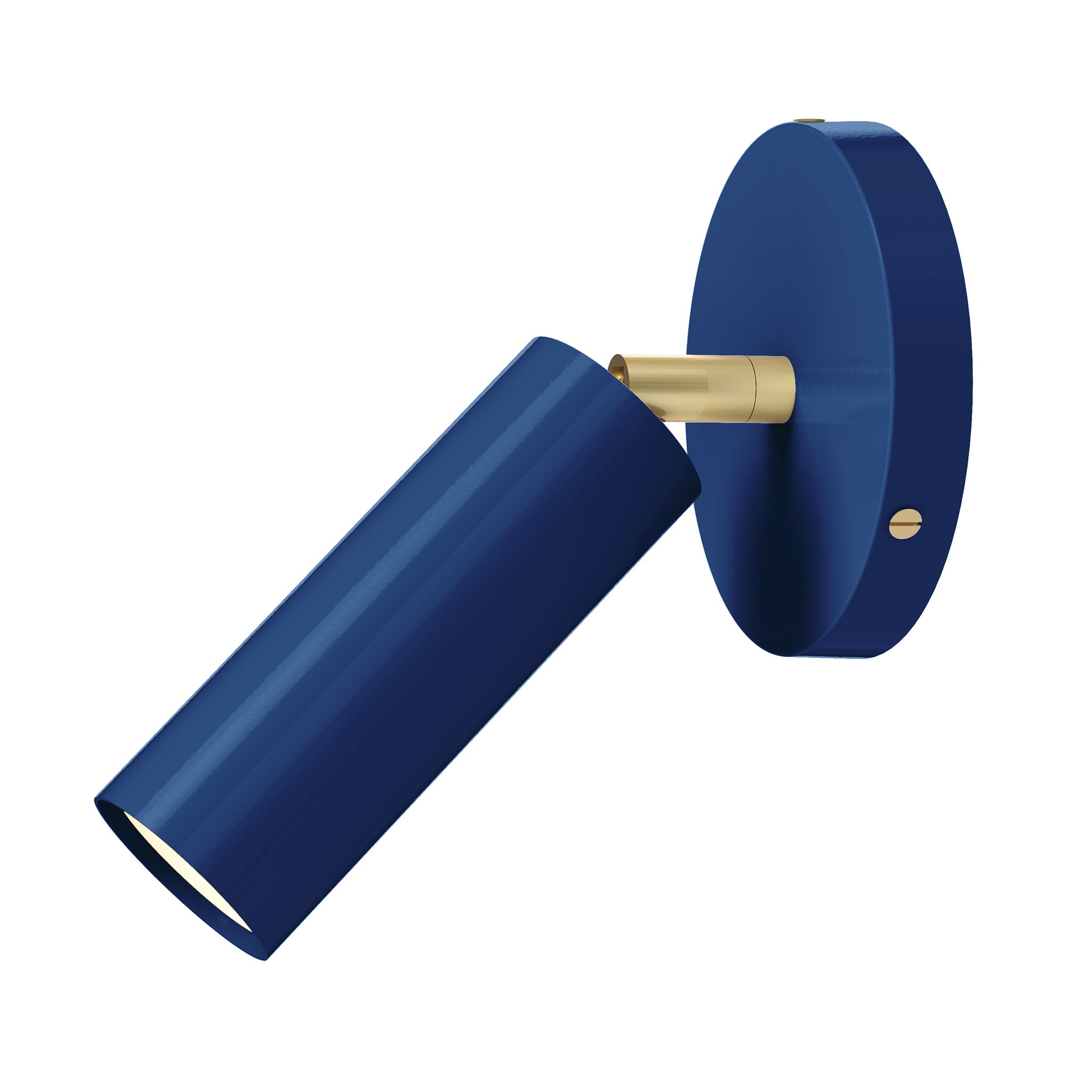 brass cobalt color reader sconce - no arm dutton brown lighting
