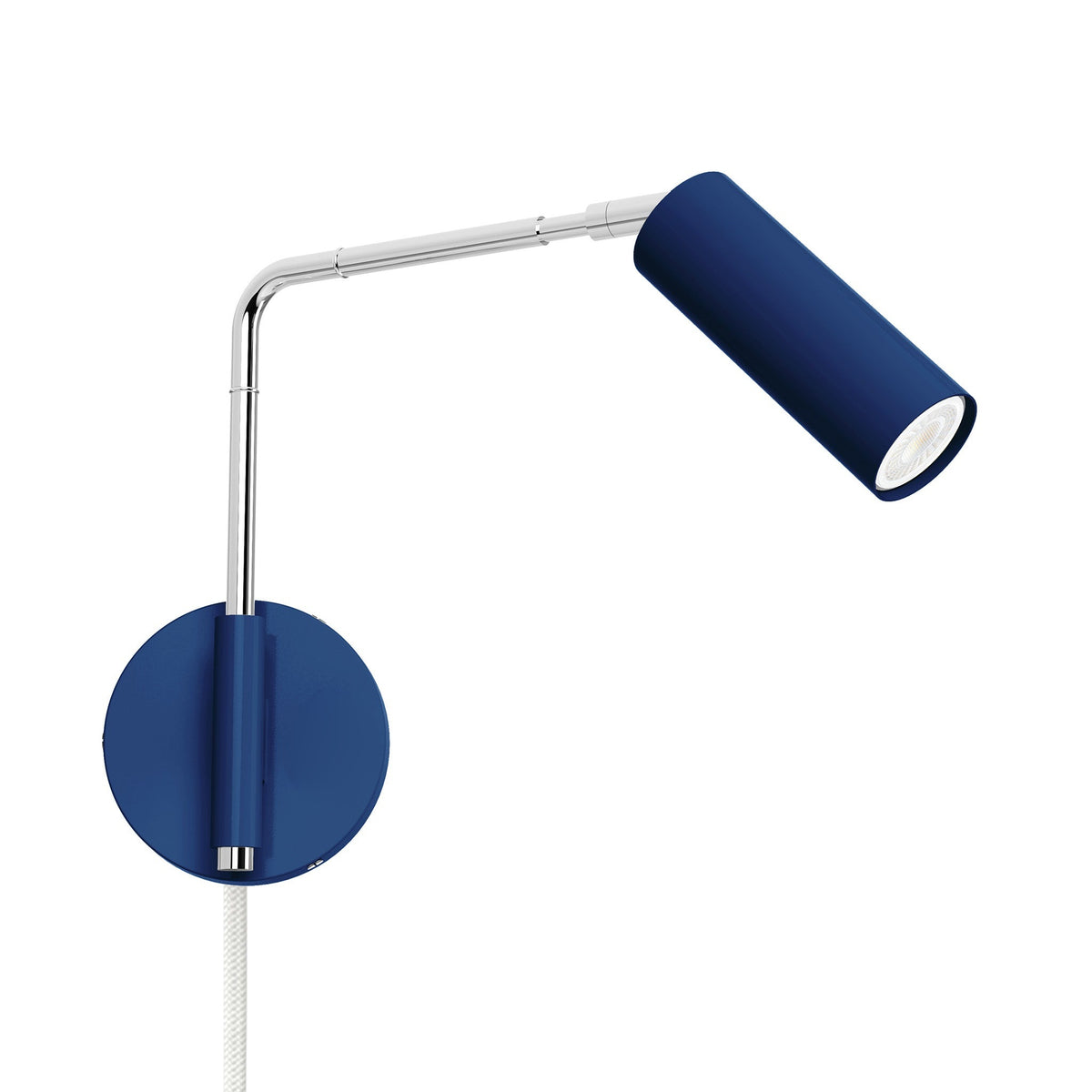 nickel cobalt color reader swing arm plug-in sconce - 9" arm dutton brown lighting