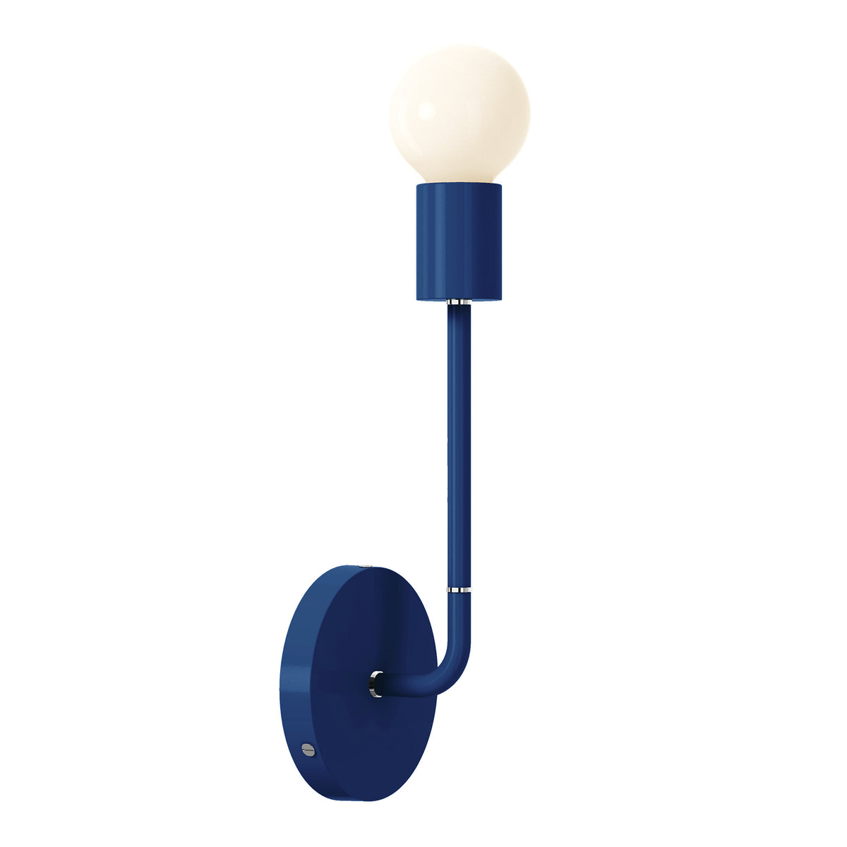 nickel and cobalt blue color Tall Snug sconce Dutton Brown lighting