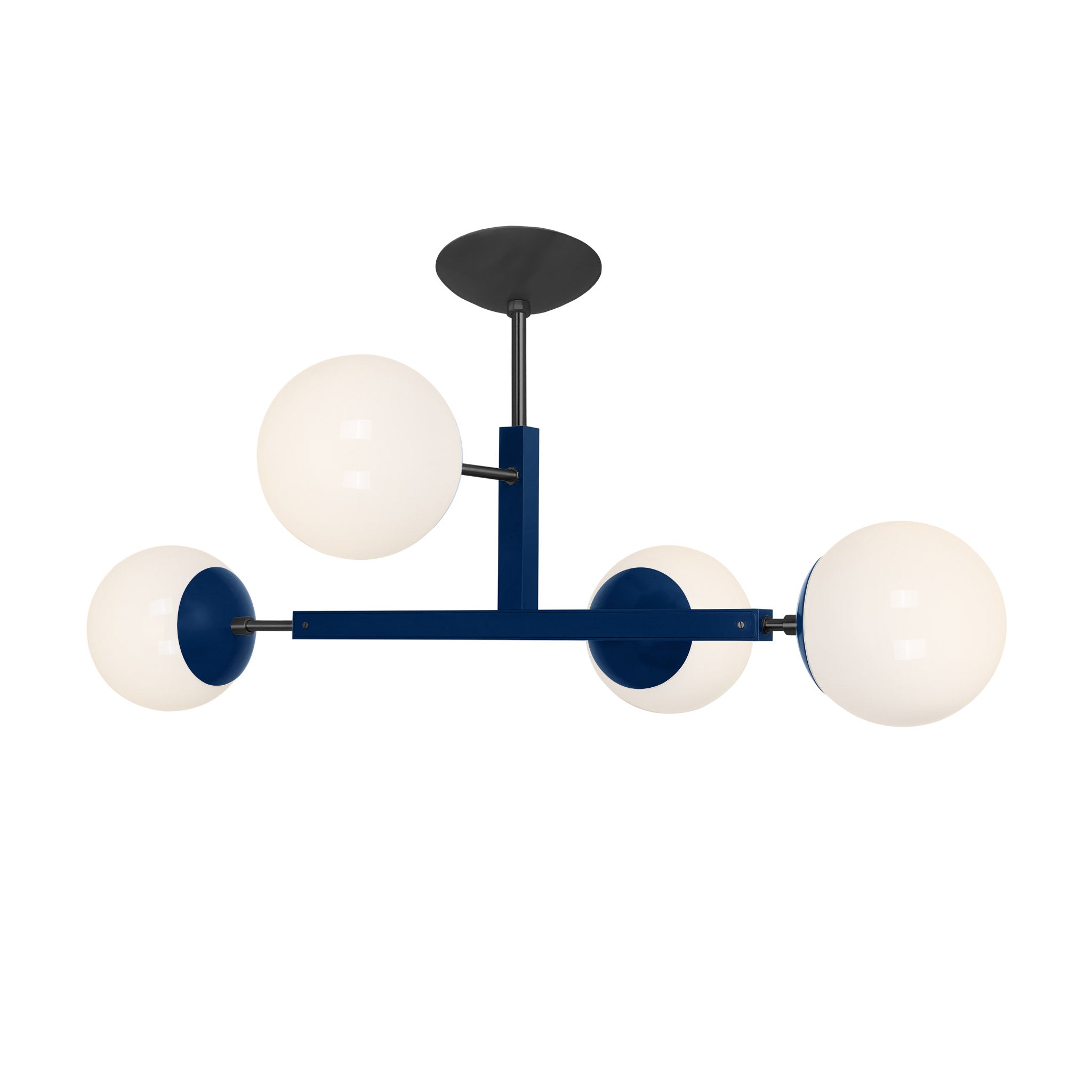 Black and cobalt color Status flush mount Dutton Brown lighting