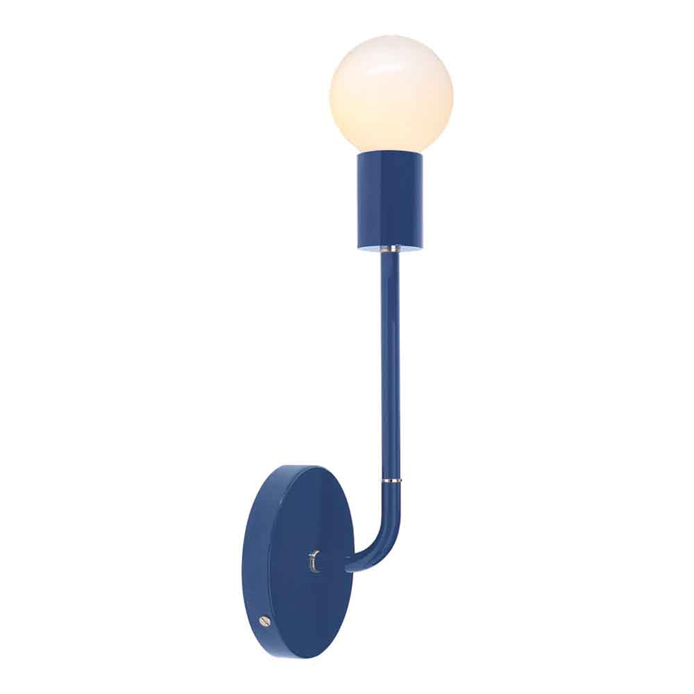 nickel and cobalt blue color Tall Snug sconce Dutton Brown lighting