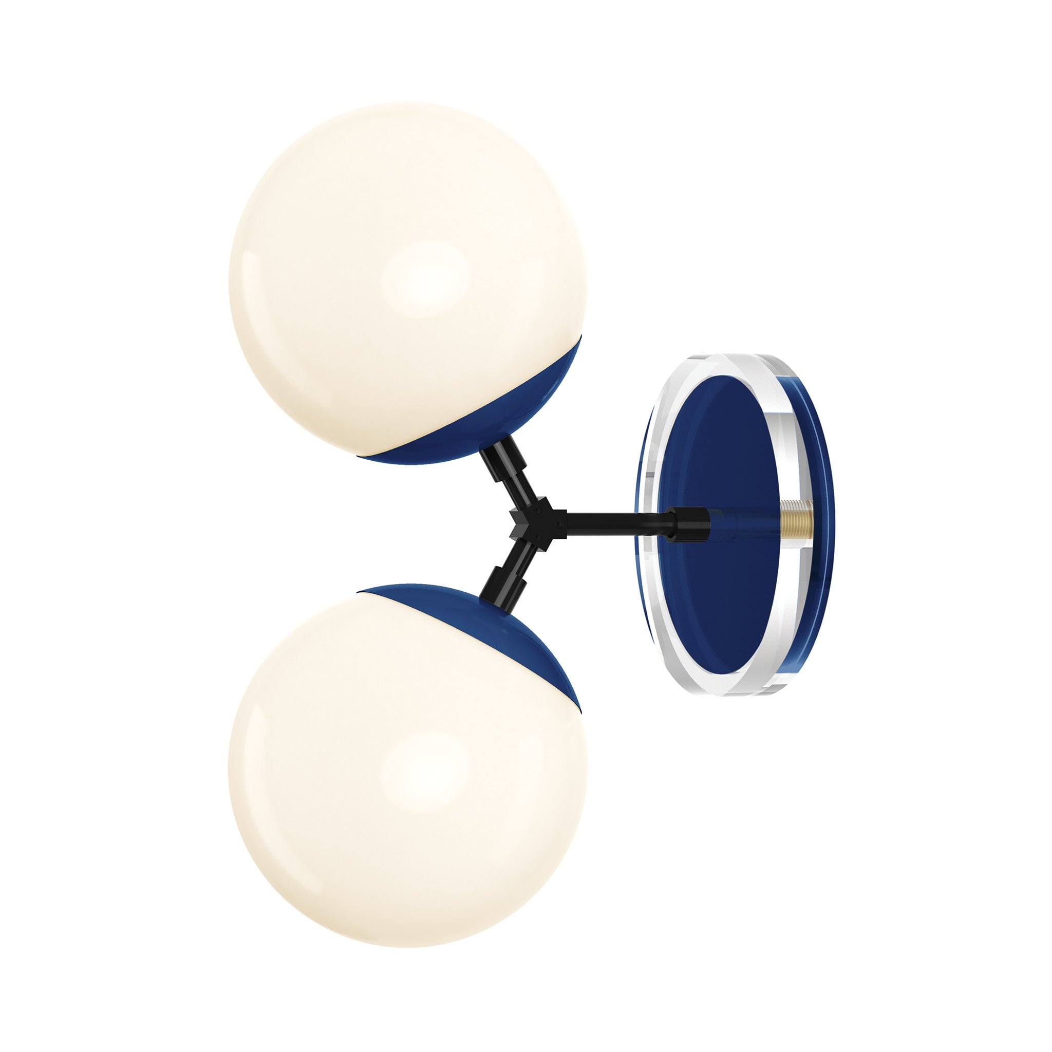 black cobalt color visage sconce 6" dutton brown lighting