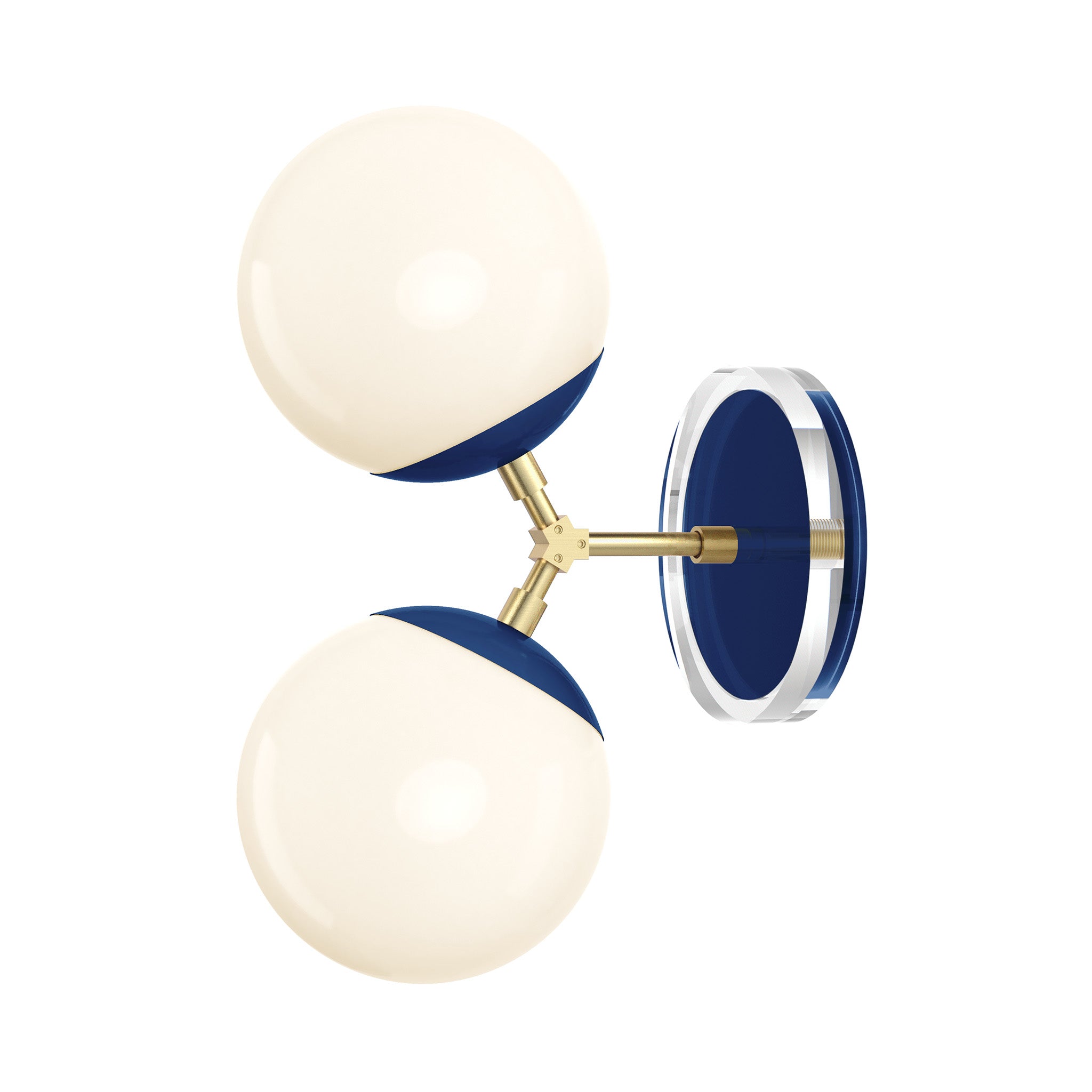 brass cobalt color visage sconce 6" dutton brown lighting