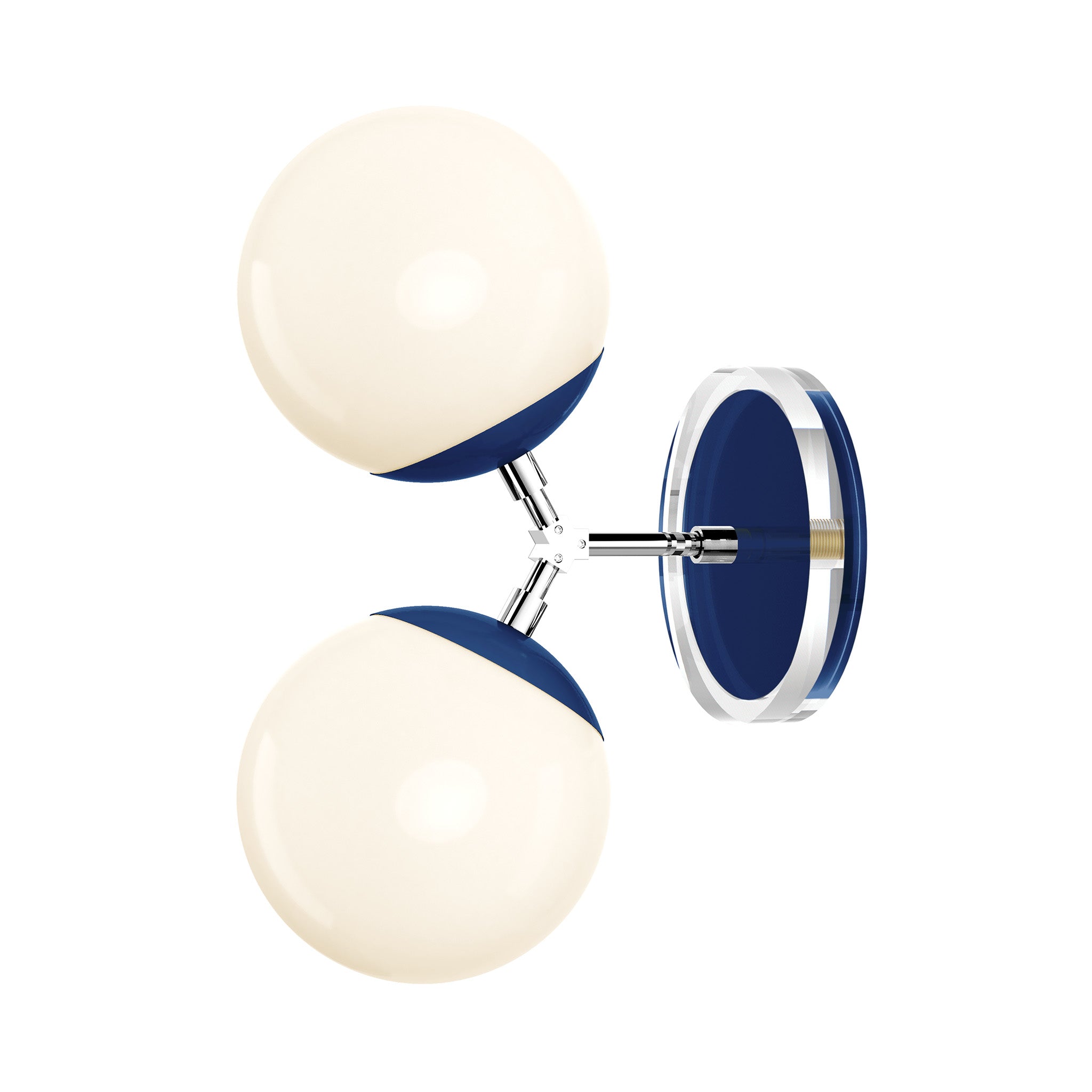 nickel and cobalt blue color Visage sconce 6" Dutton Brown lighting
