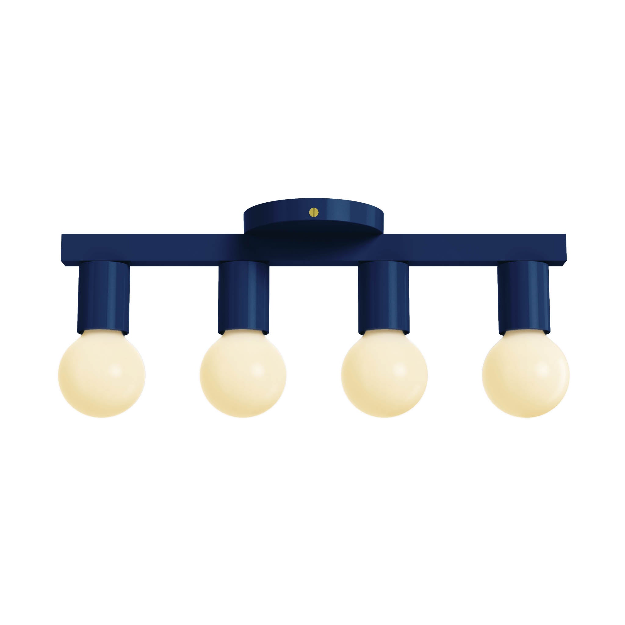 Brass and cobalt vogue 4 flush mount dutton brown lighting
