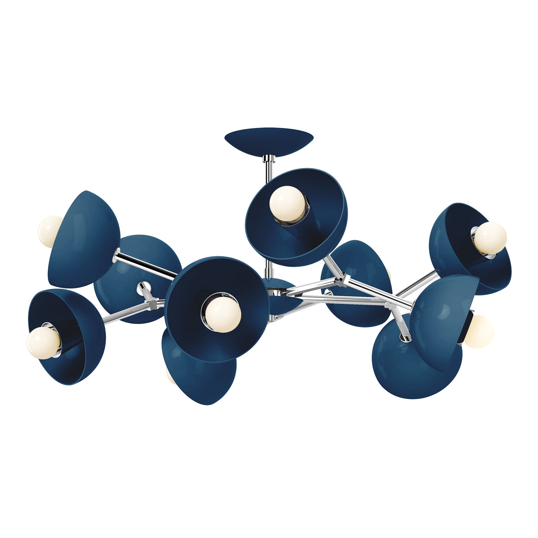 nickel slate blue color alegria flush mount 30" dutton brown lighting