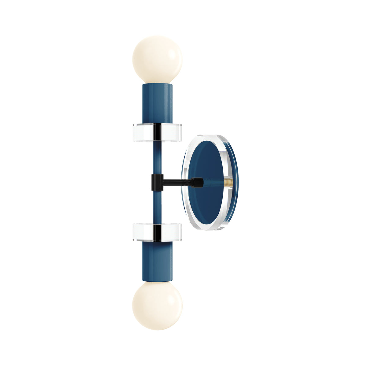 Black and Slate blue Bianca Acrylic Wall Sconce 12" Dutton Brown Lighting