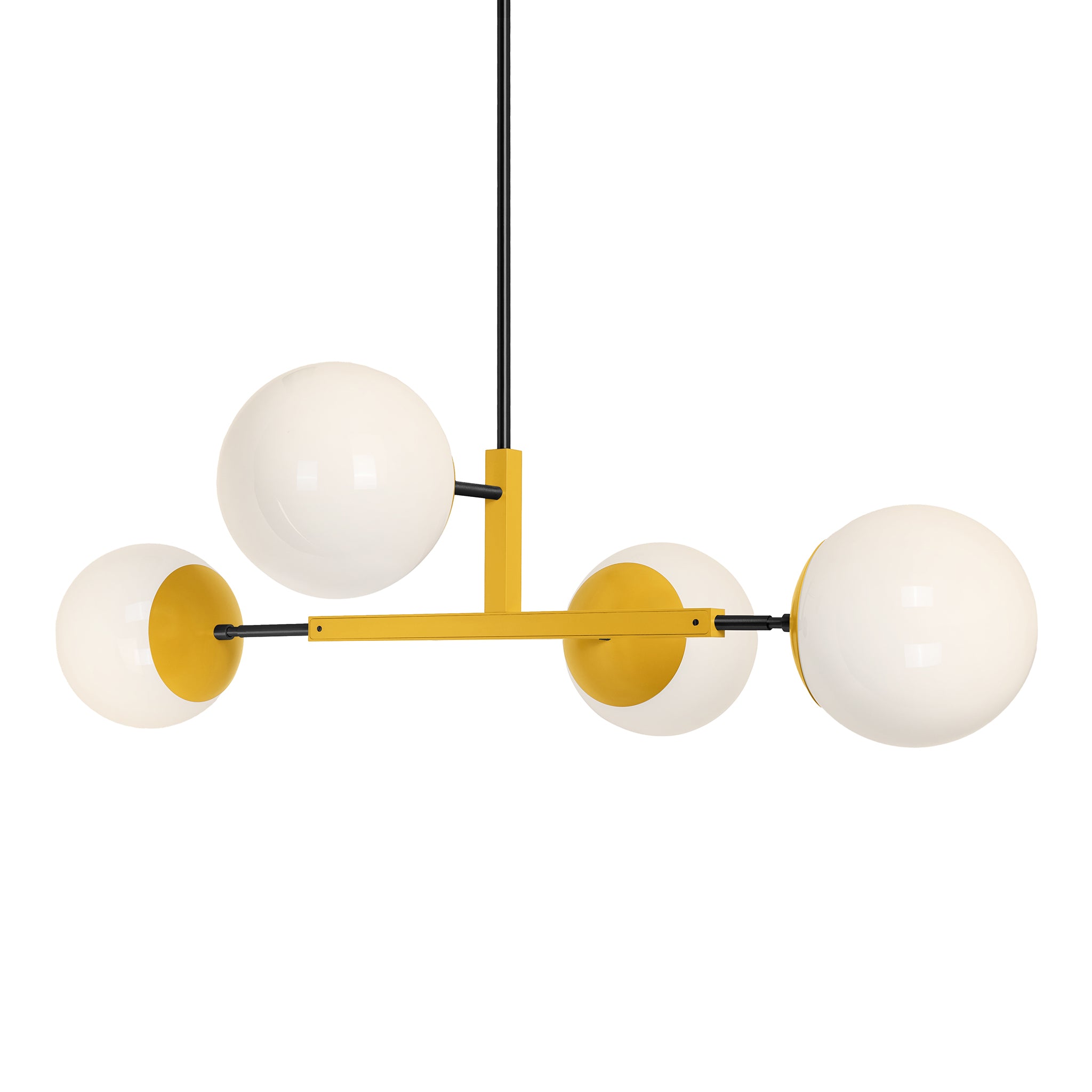 Black and ochre color Big Status chandelier 42" Dutton Brown lighting