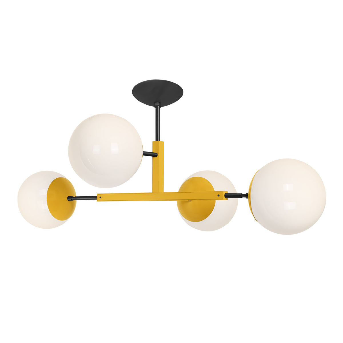 Black and ochre color Big Status flush mount Dutton Brown lighting