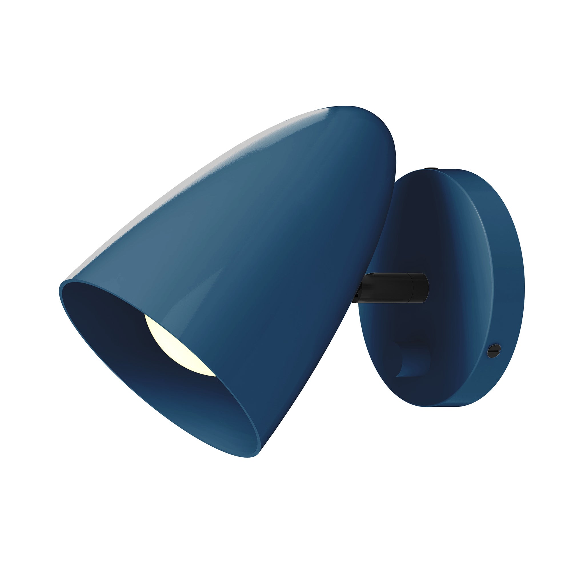 black slate blue color boom sconce - no arm dutton brown lighting