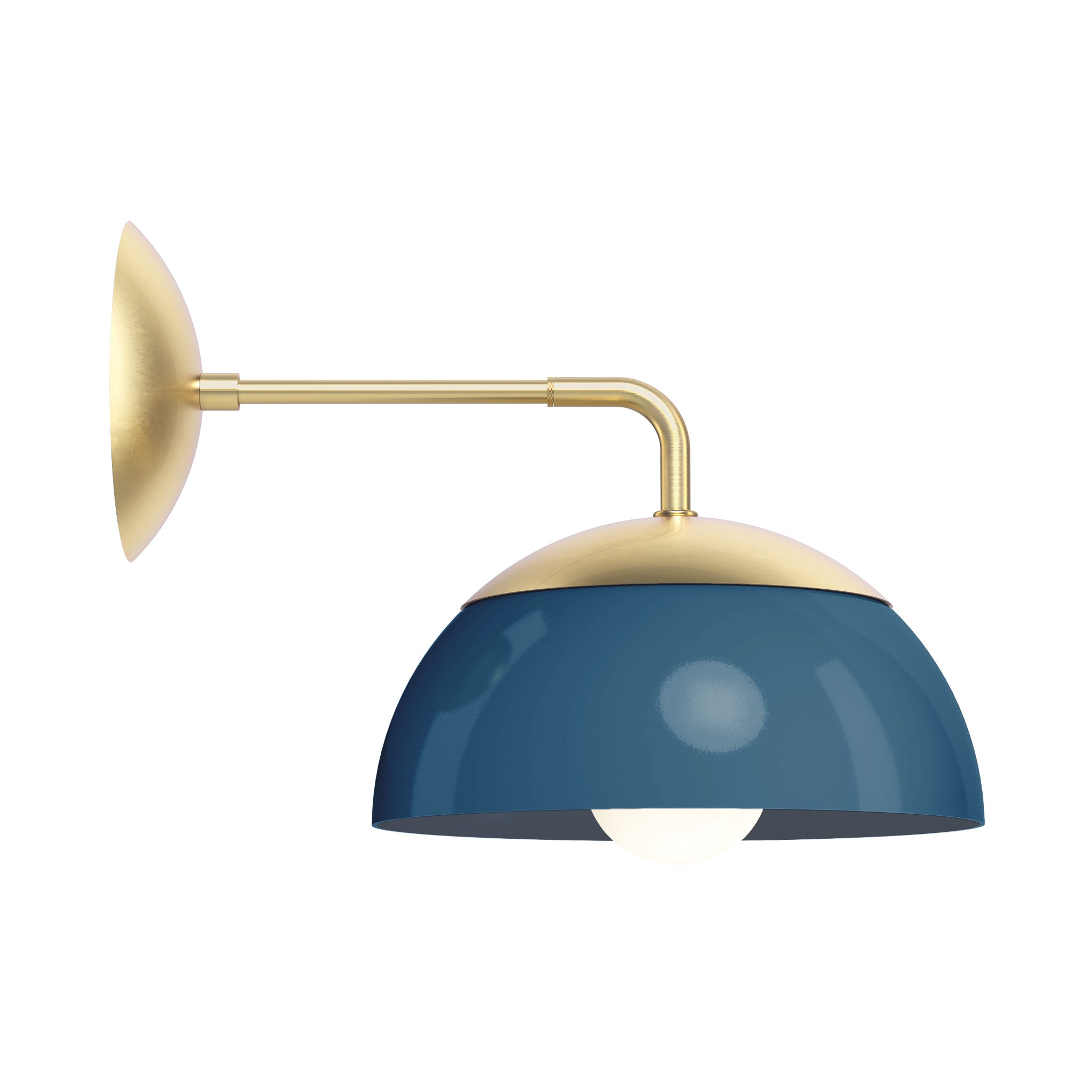 brass slate blue color cadbury sconce 10" dutton brown lighting
