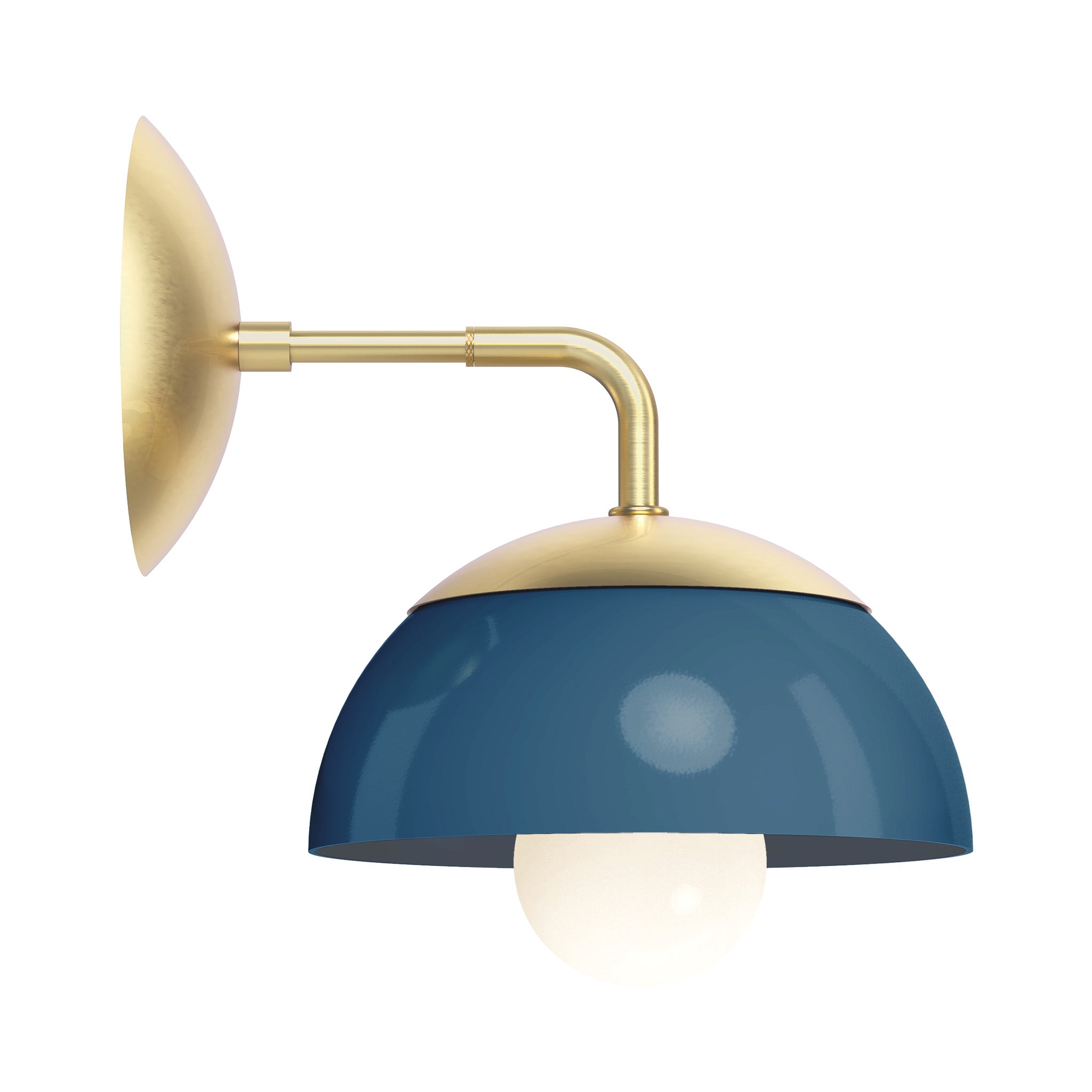 brass slate blue color cadbury sconce 8" dutton brown lighting