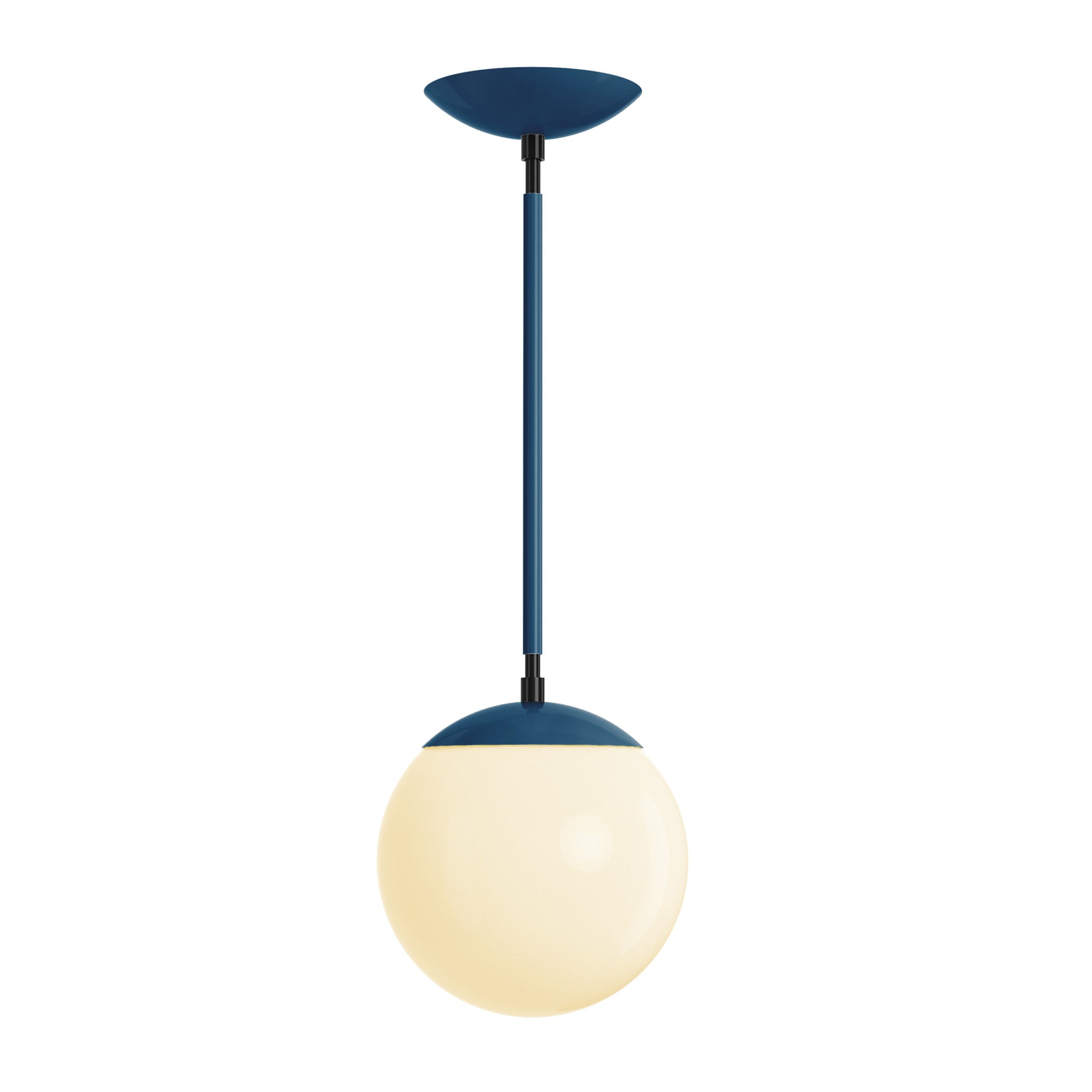 Black and slate blue cap globe pendant 8" dutton brown lighting