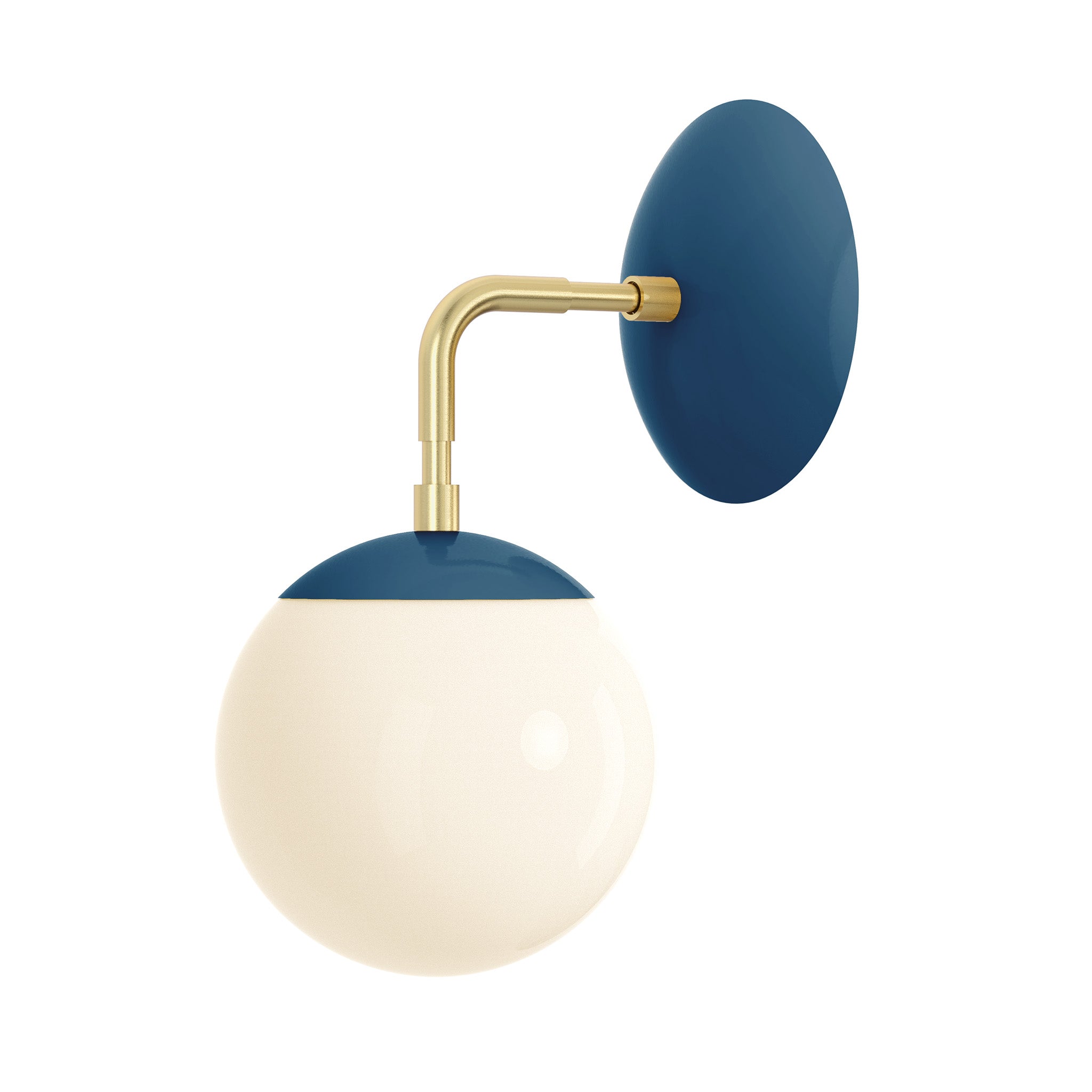 brass slate blue color cap sconce 6" dutton brown lighting