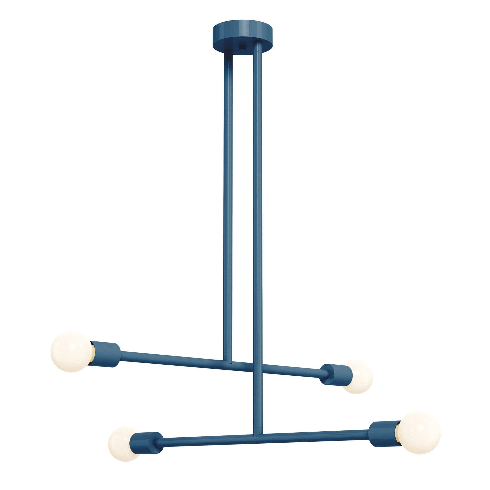 Slate blue color Captain chandelier 29" Dutton Brown lighting