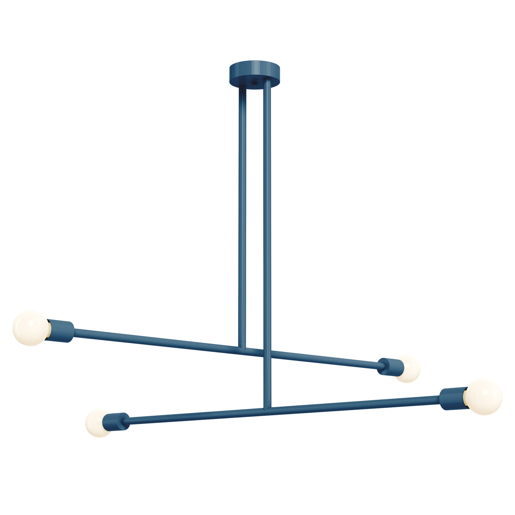 slate blue color captain chandelier 47" dutton brown lighting