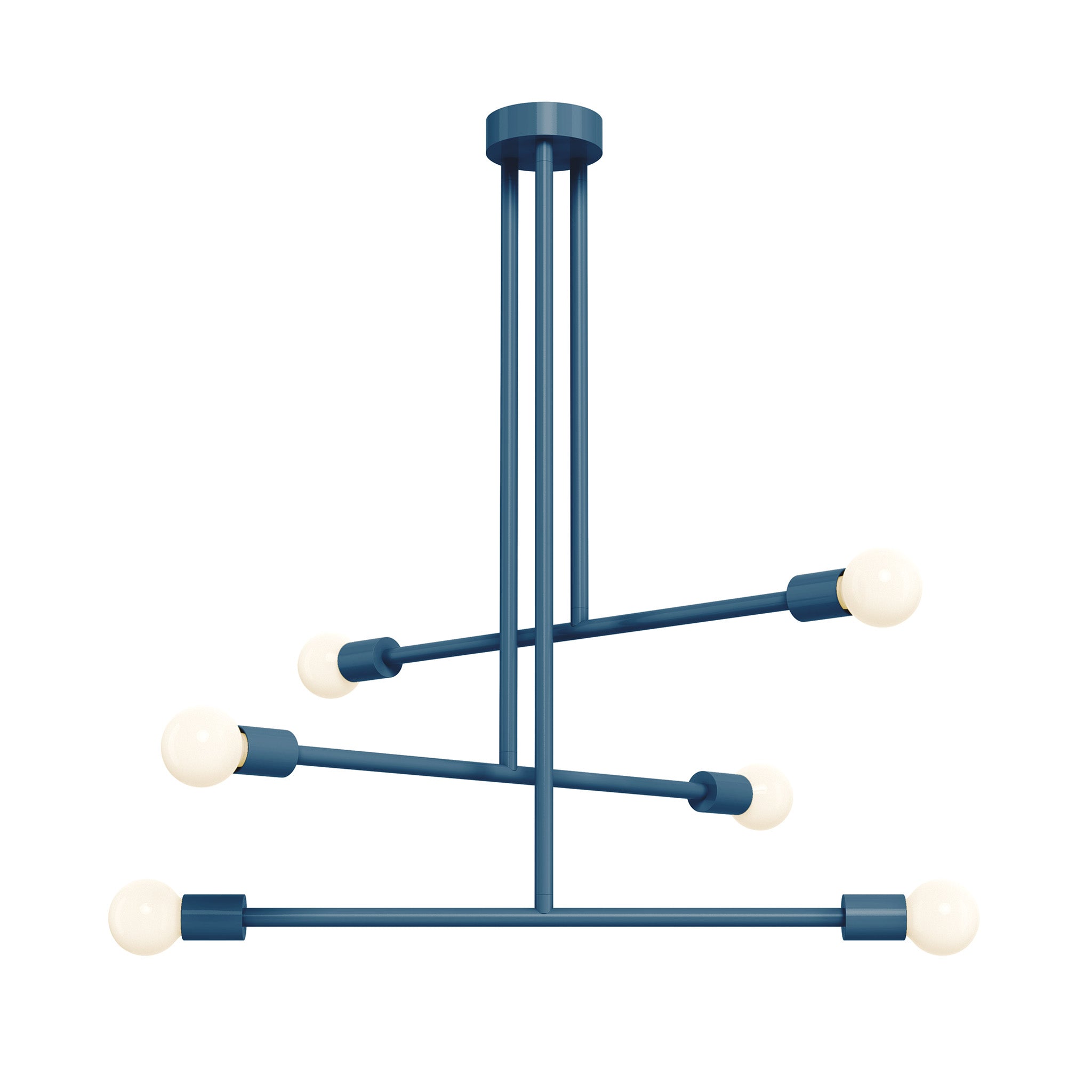 slate blue color commander chandelier 29" dutton brown lighting