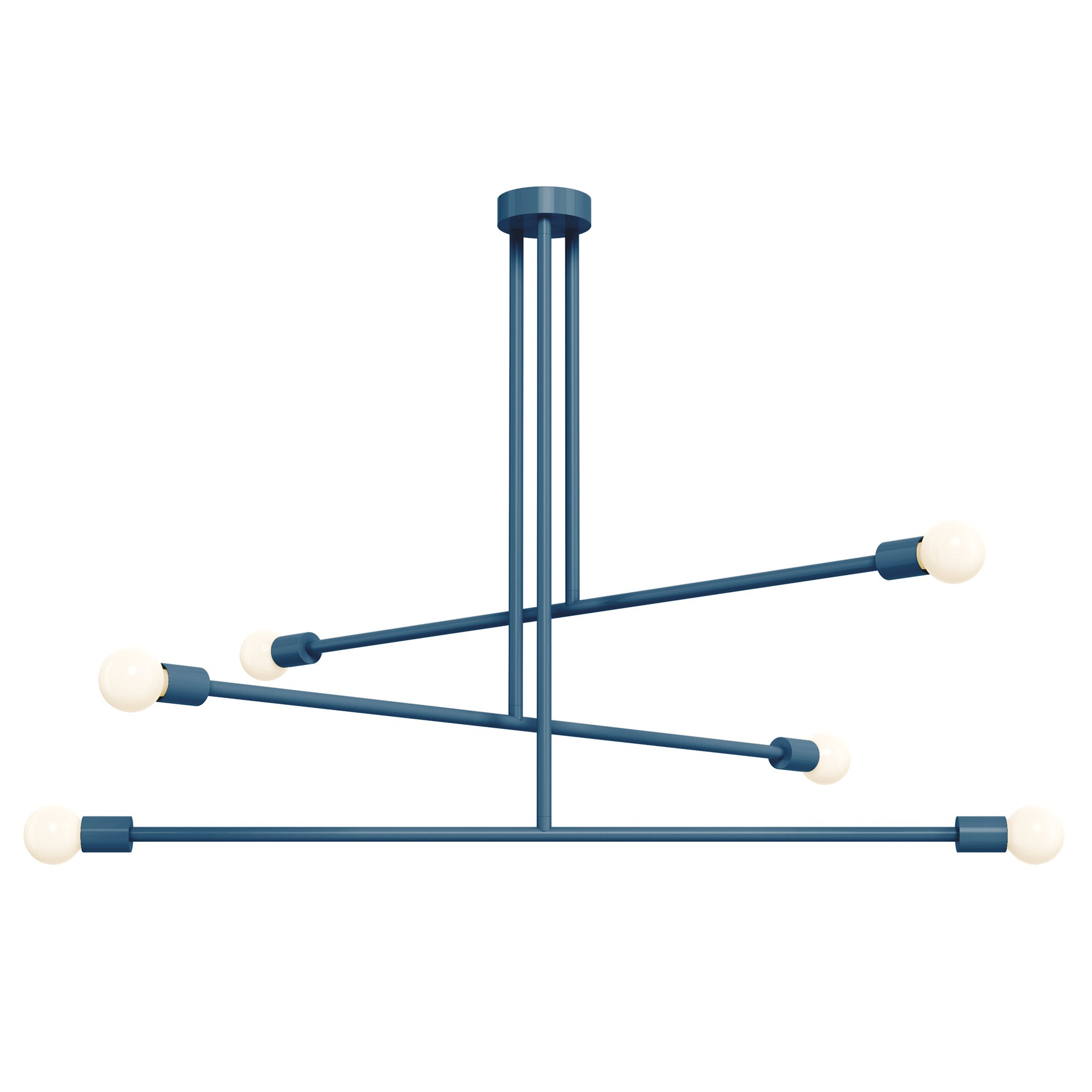 slate blue color commander chandelier 47" dutton brown lighting