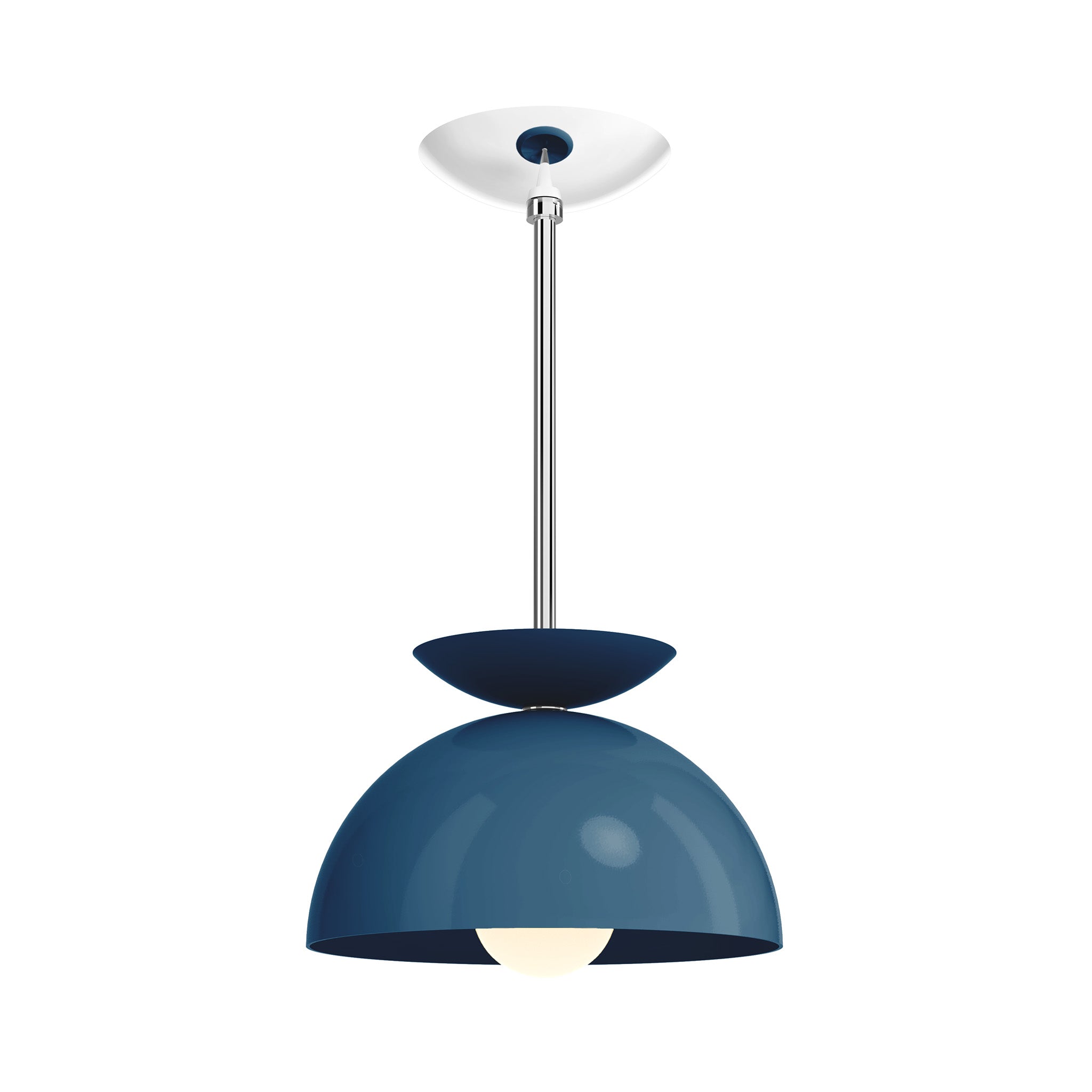 Nickel and Slate blue color echo pendant 10" dutton brown lighting
