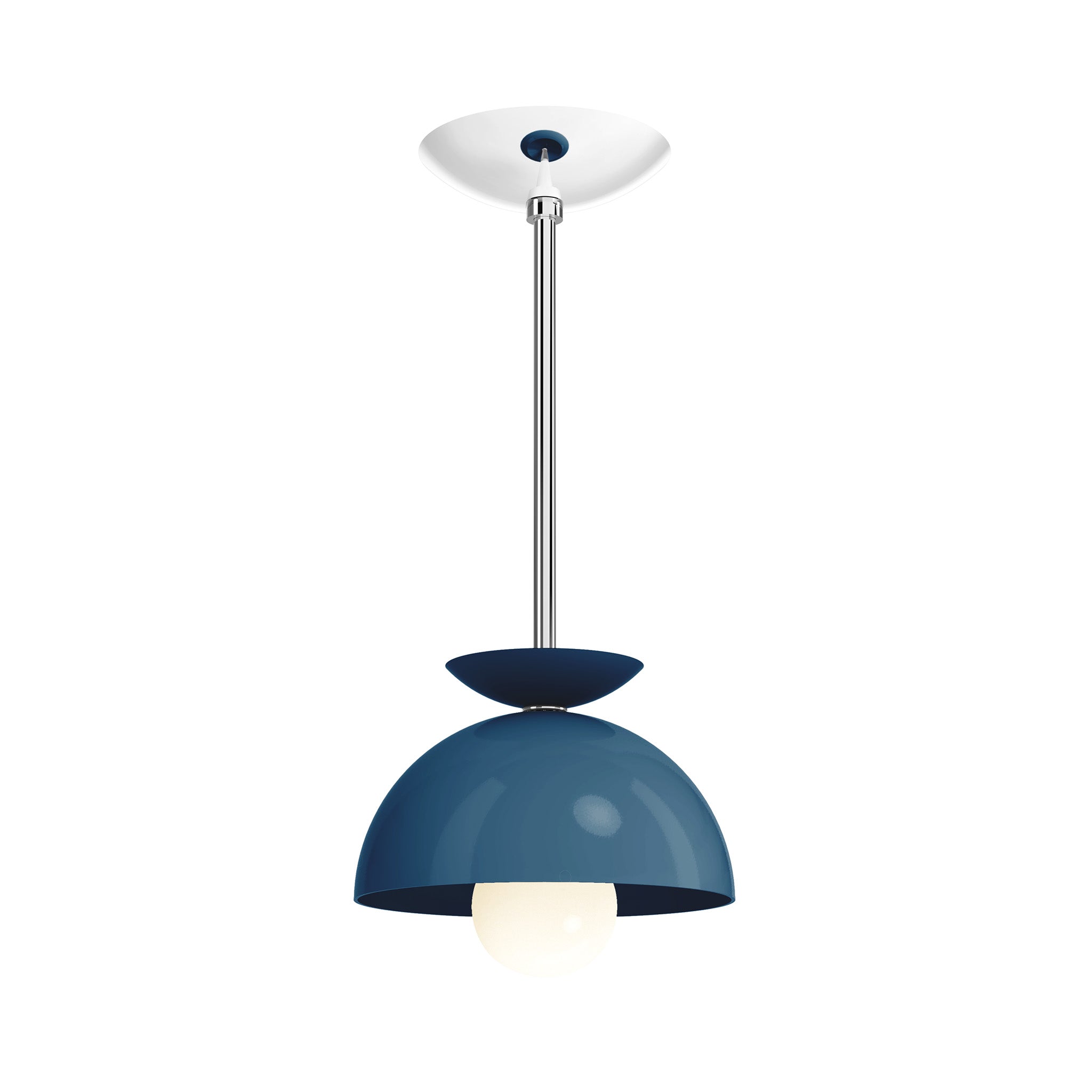 nickel slate blue color echo pendant 8" dutton brown lighting