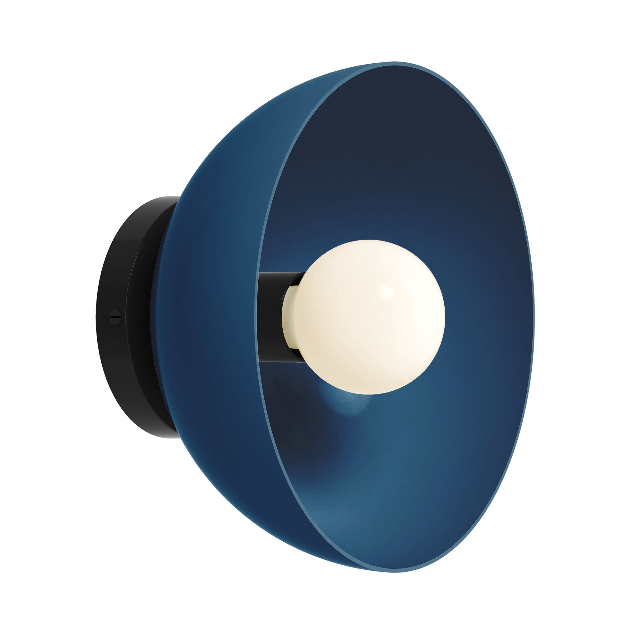 Black and slate blue color hemi dome sconce 10" Dutton Brown lighting