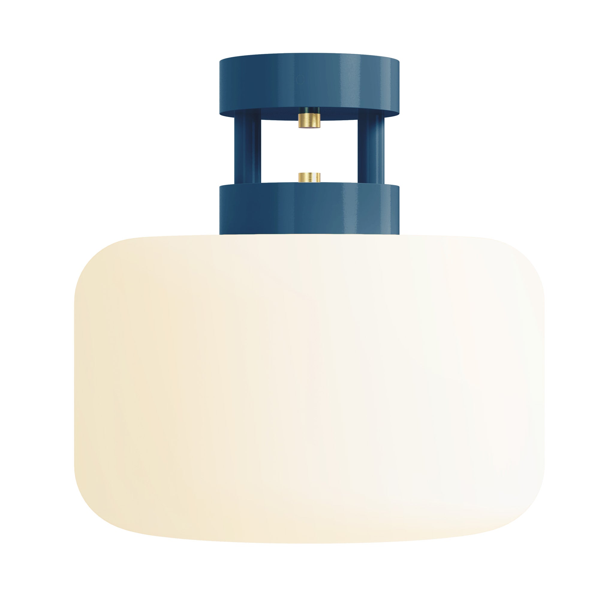 brass and slate blue maxo color flush mount dutton brown lighting