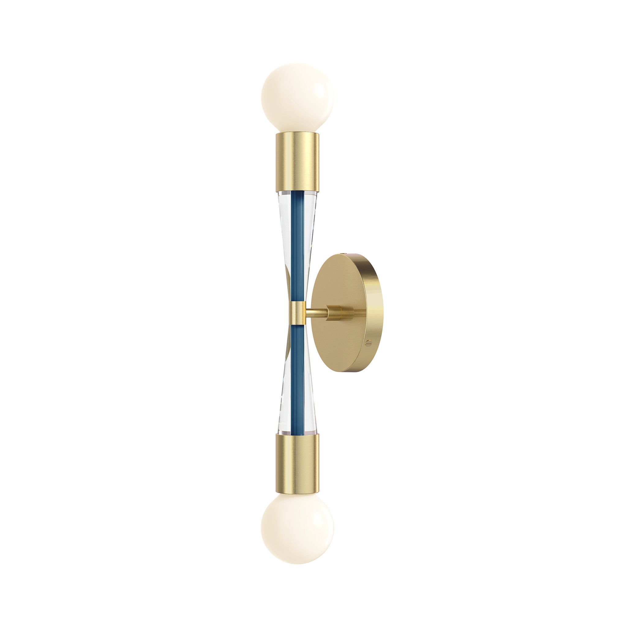 brass slate blue color phoenix sconce dutton brown lighting