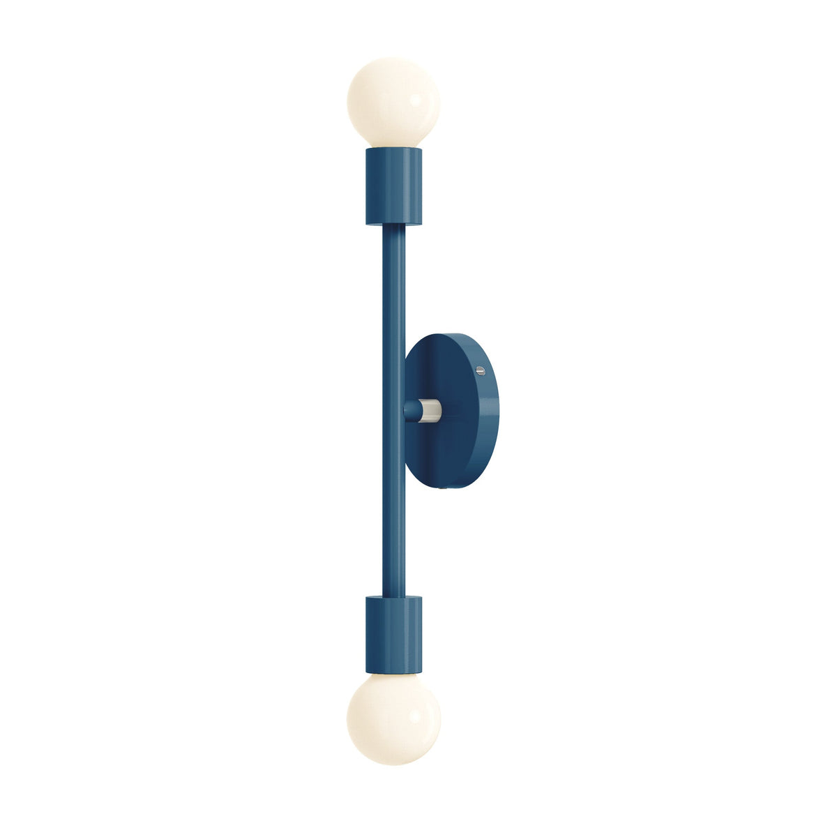 Nickel and slate blue pilot wall sconce 17" dutton brown lighting